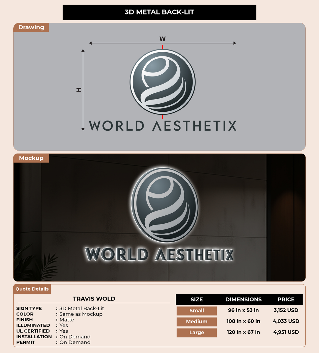 CUSTOM MOCKUP SIGN FOR Travis Wold