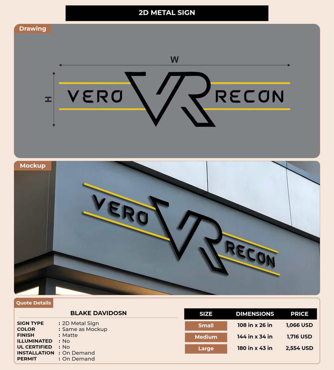CUSTOM MOCKUP SIGN FOR Blake Davidosn
