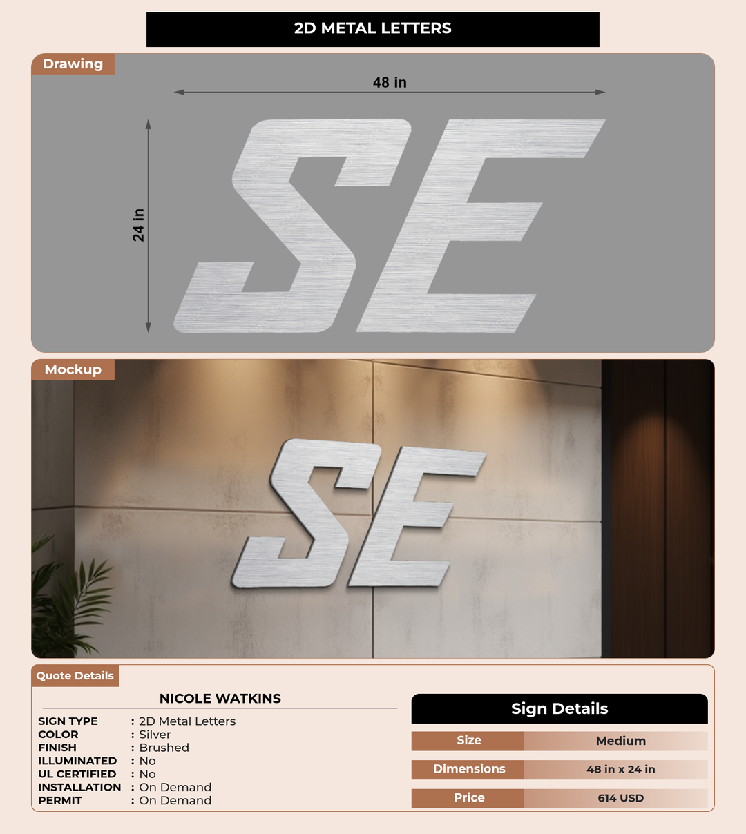 CUSTOM MOCKUP SIGN FOR Nicole Watkins