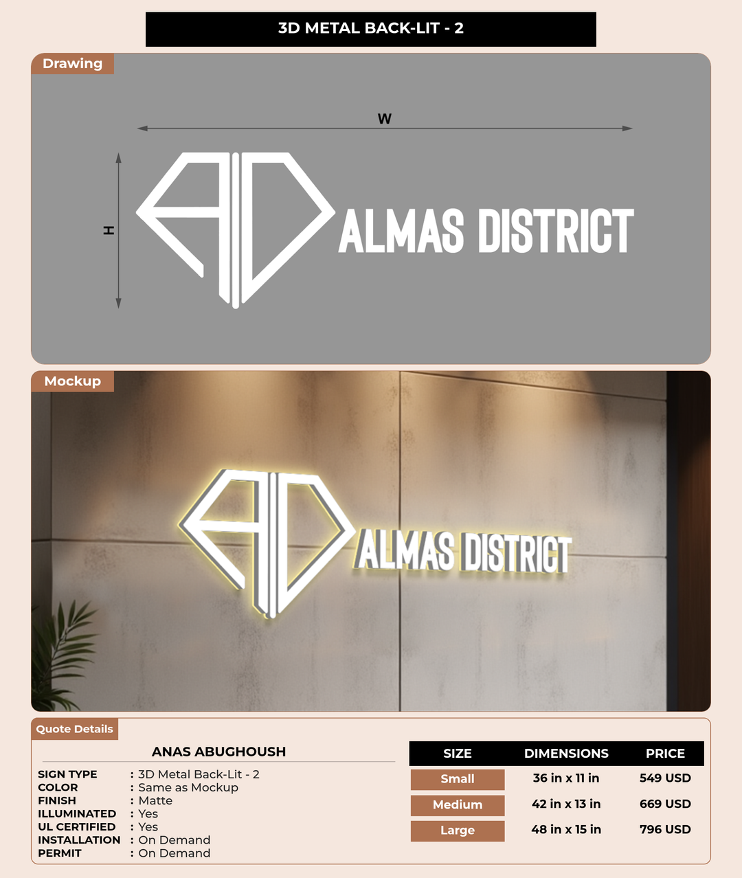 CUSTOM MOCKUP SIGN FOR Anas Abughoush