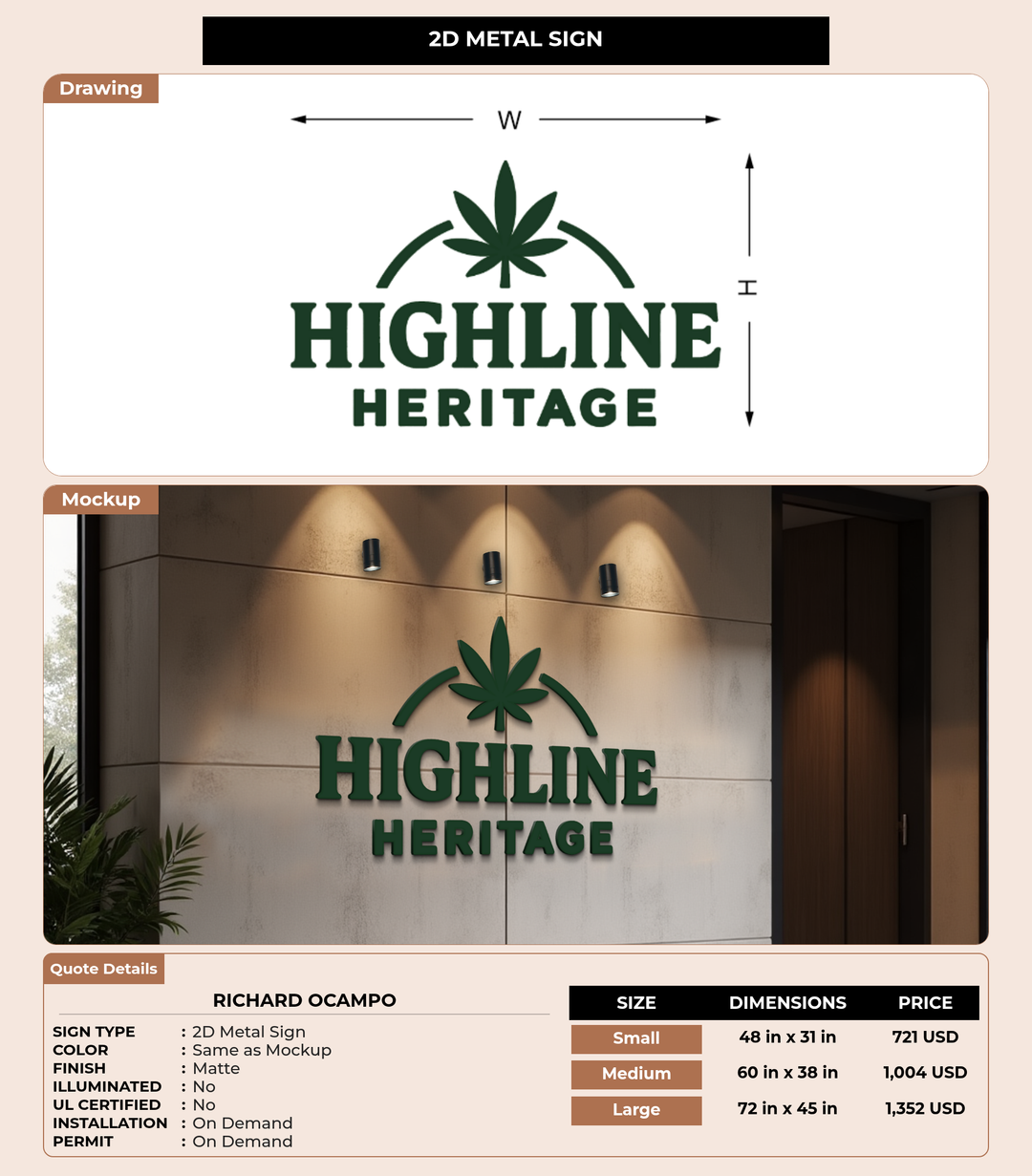 CUSTOM MOCKUP SIGN FOR Richard Ocampo