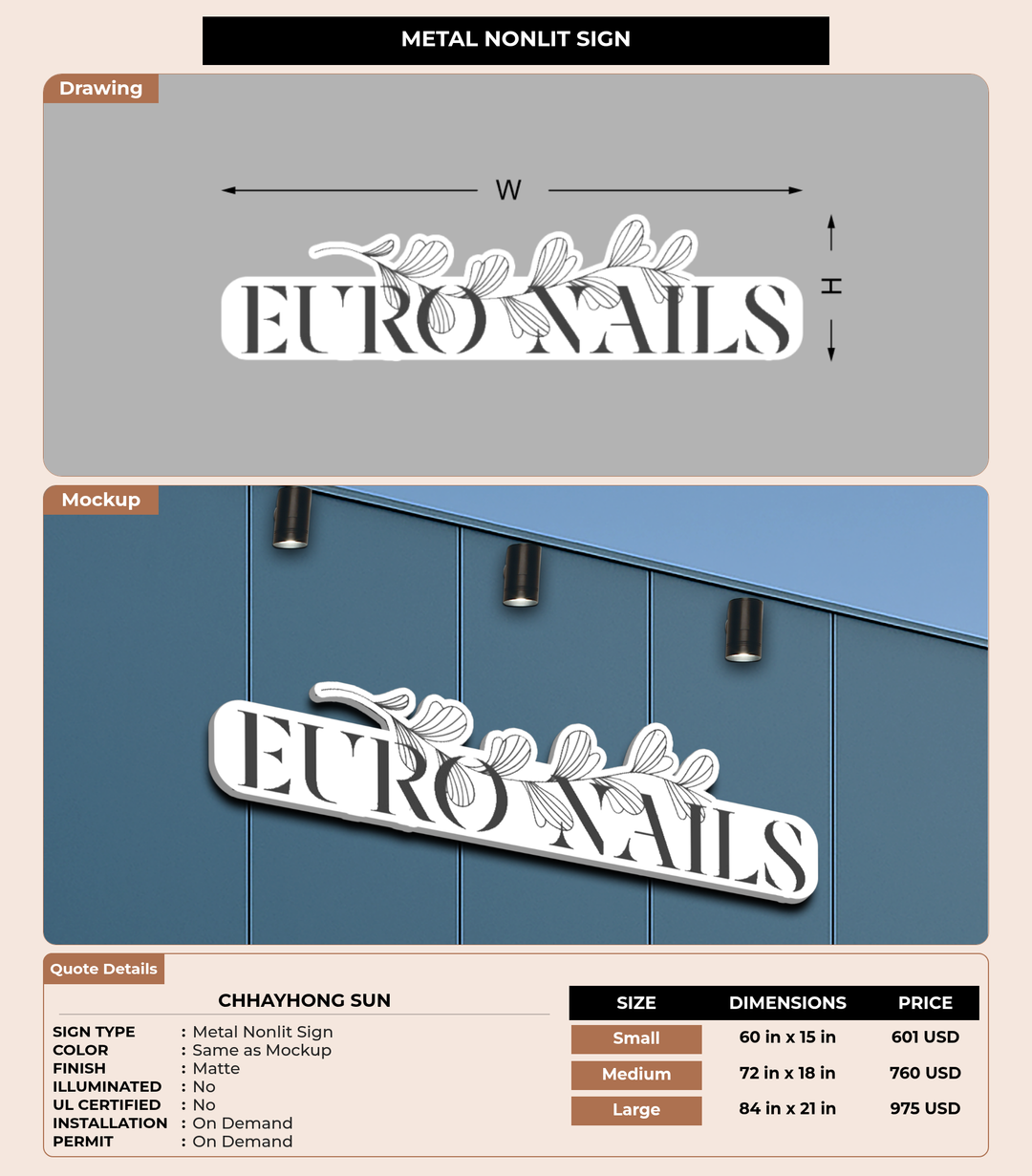 CUSTOM MOCKUP SIGN FOR Chhayhong  Sun