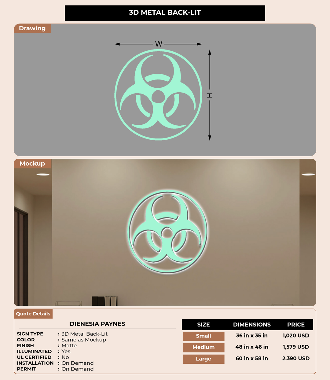 CUSTOM MOCKUP SIGN FOR Dienesia Paynes