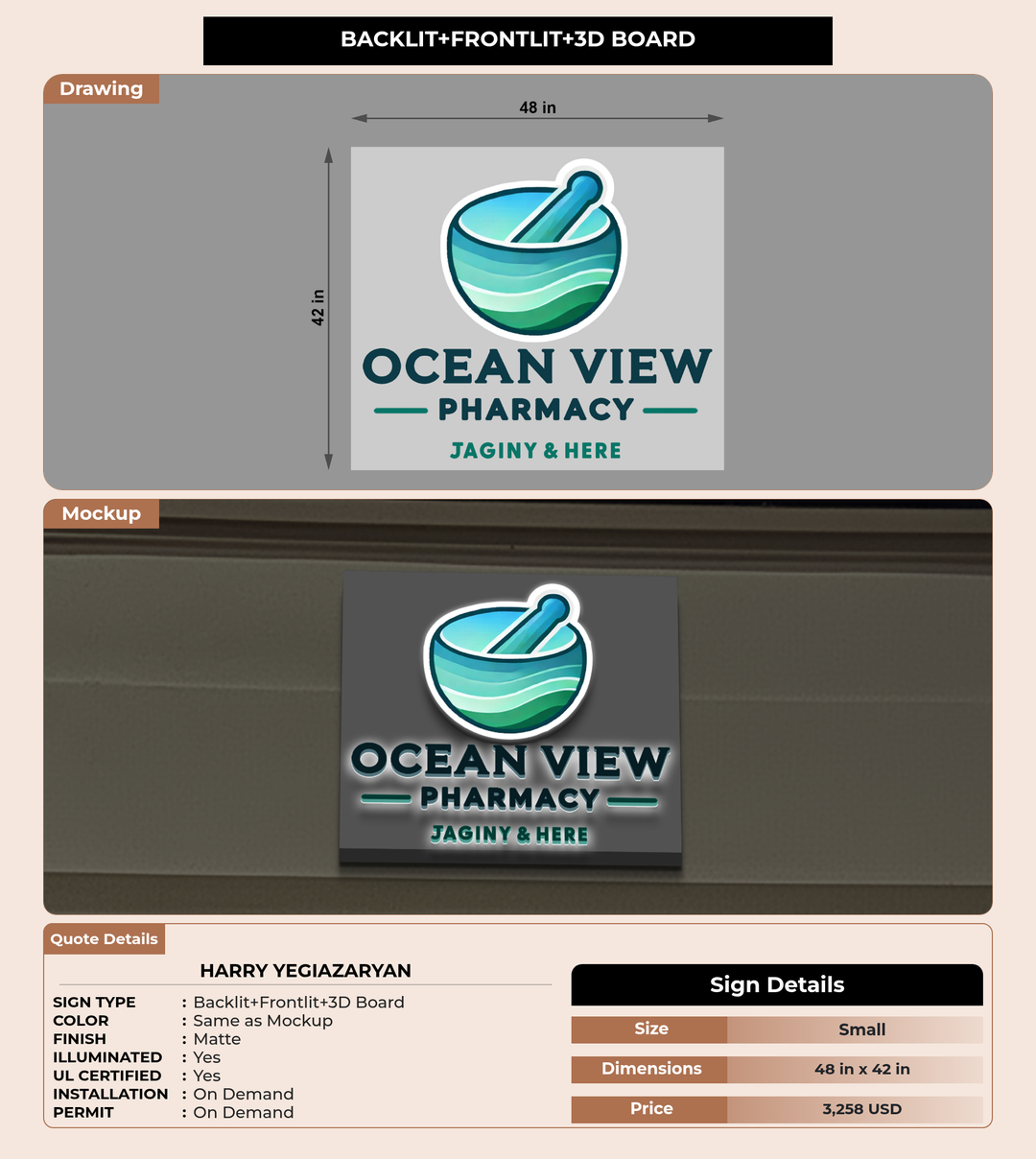 CUSTOM MOCKUP SIGN FOR Harry  Yegiazaryan