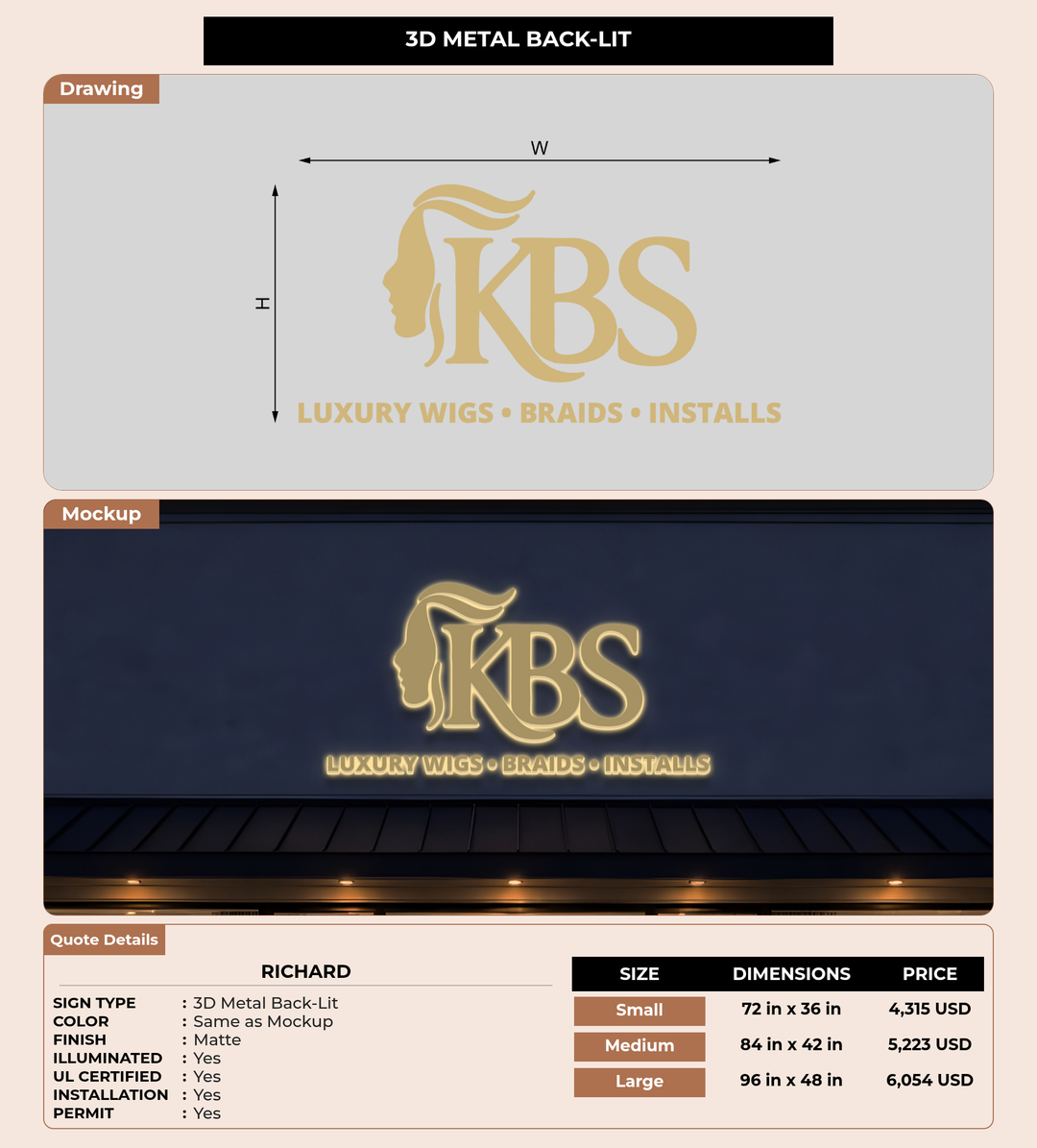 CUSTOM MOCKUP SIGN FOR Richard