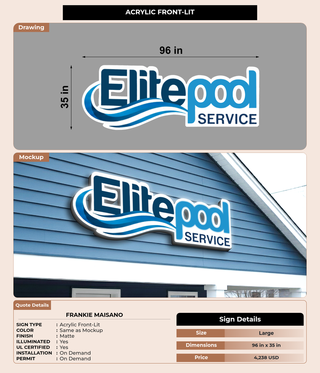 CUSTOM MOCKUP SIGN FOR Frankie Maisano