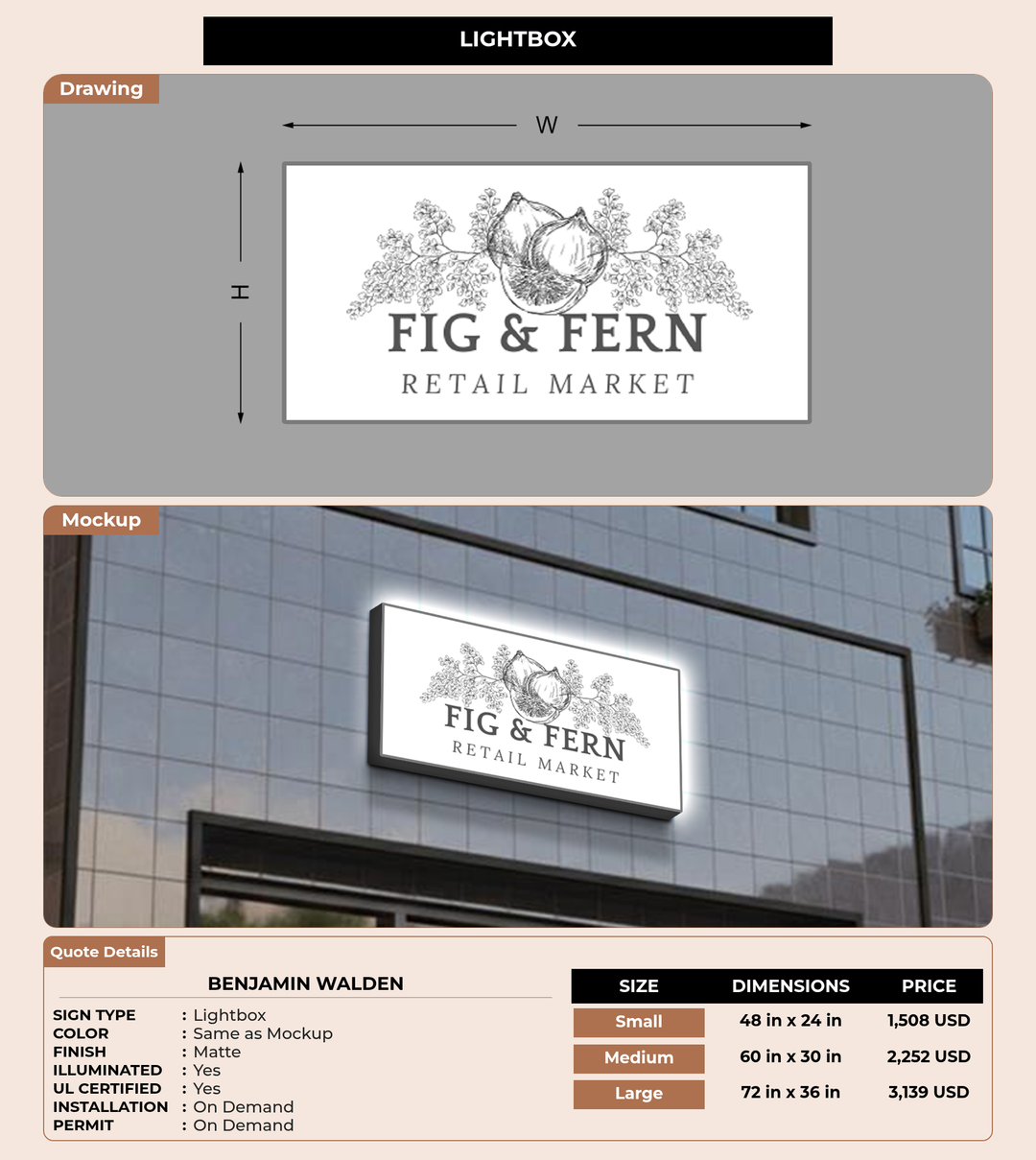 CUSTOM MOCKUP SIGN FOR Benjamin Walden