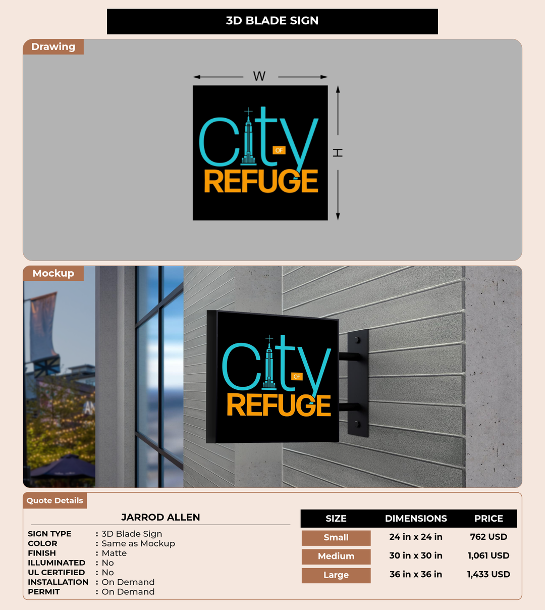 CUSTOM MOCKUP SIGN FOR Jarrod Allen