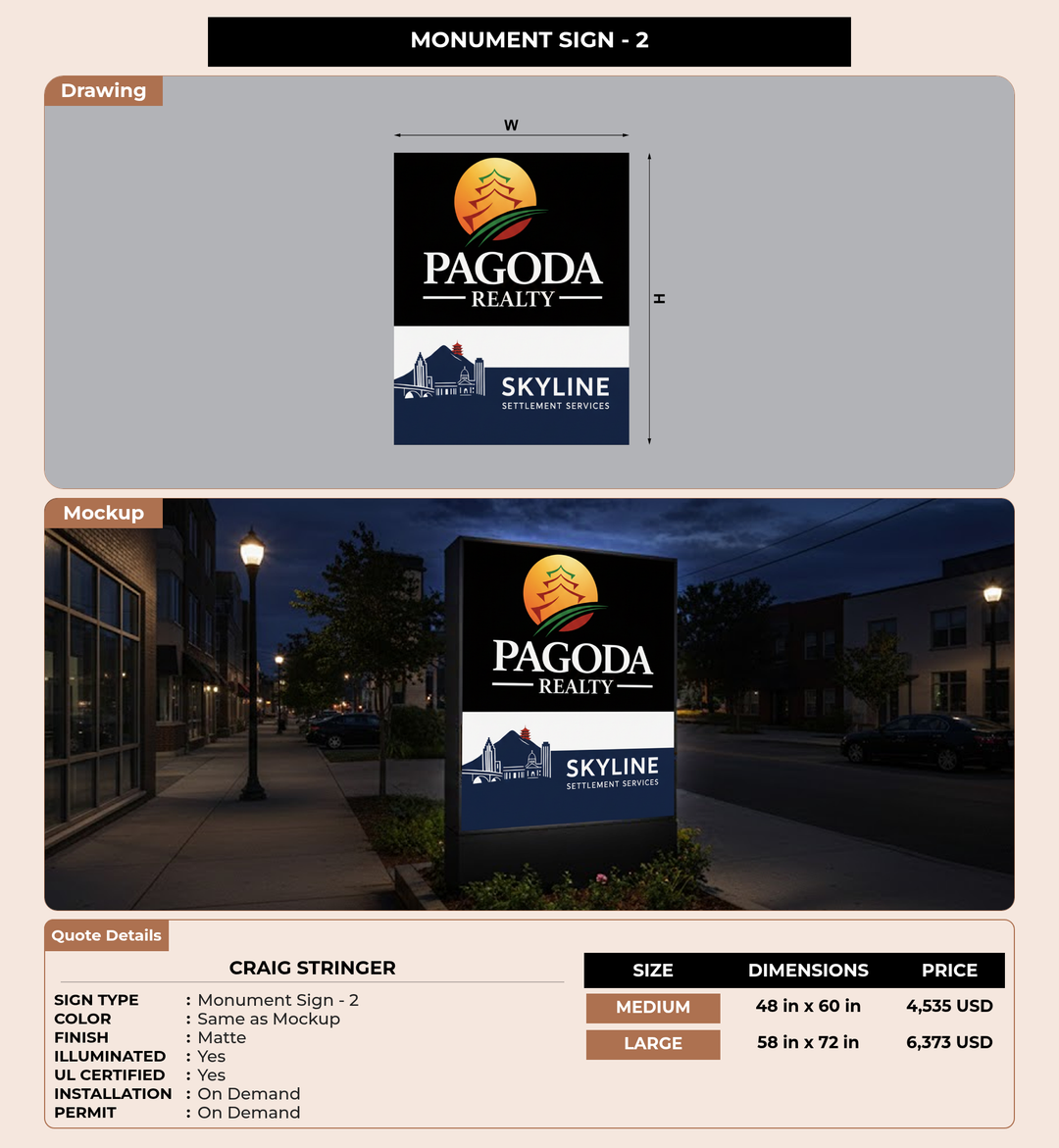 CUSTOM MOCKUP SIGN FOR Craig Stringer