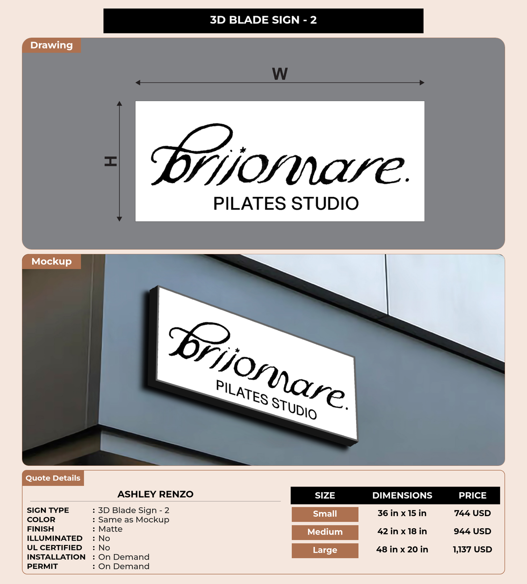 CUSTOM MOCKUP SIGN FOR Ashley renzo
