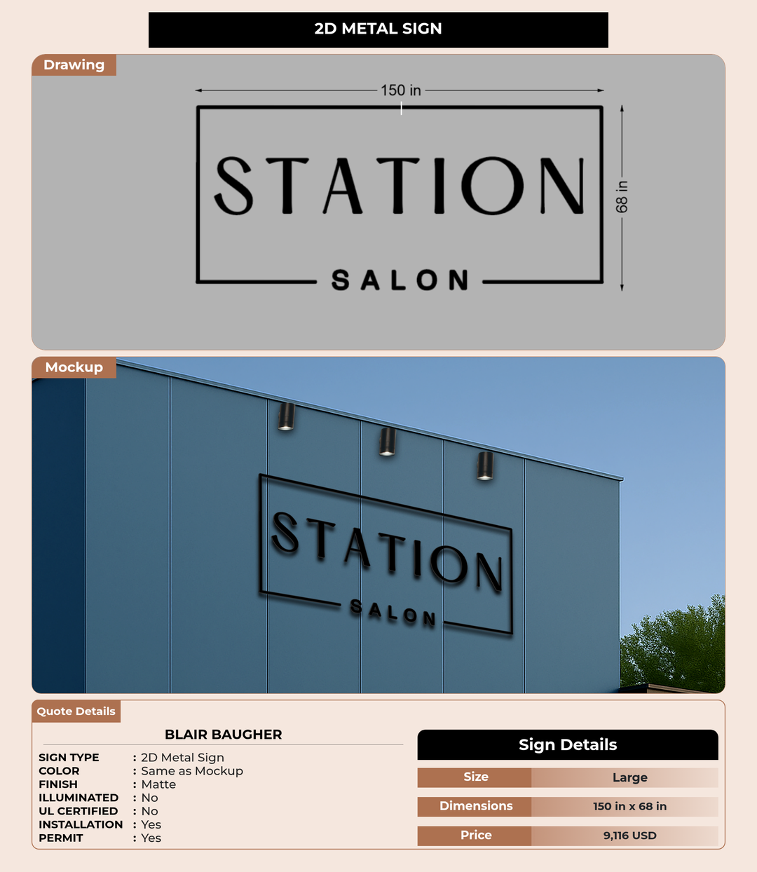 CUSTOM MOCKUP SIGN FOR Blair Baugher