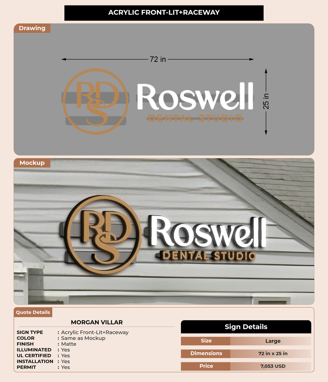 CUSTOM MOCKUP SIGN FOR Morgan Villar