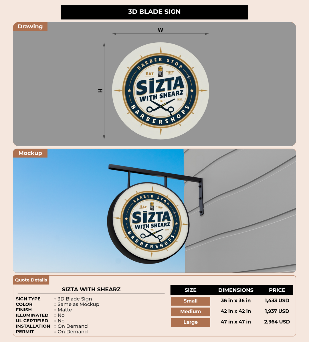 CUSTOM MOCKUP SIGN FOR Sizta With Shearz