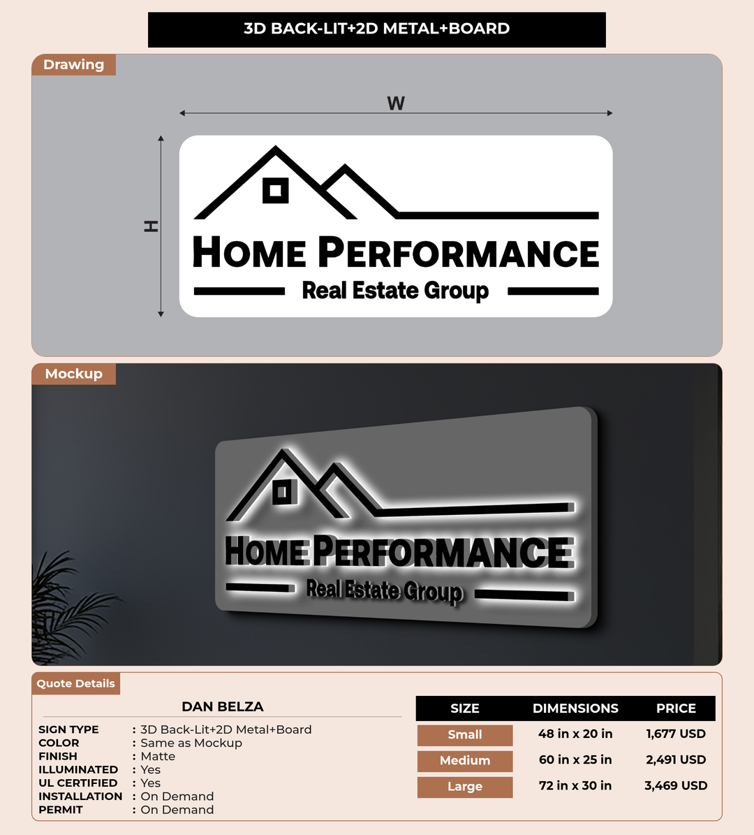 CUSTOM MOCKUP SIGN FOR Dan Belza