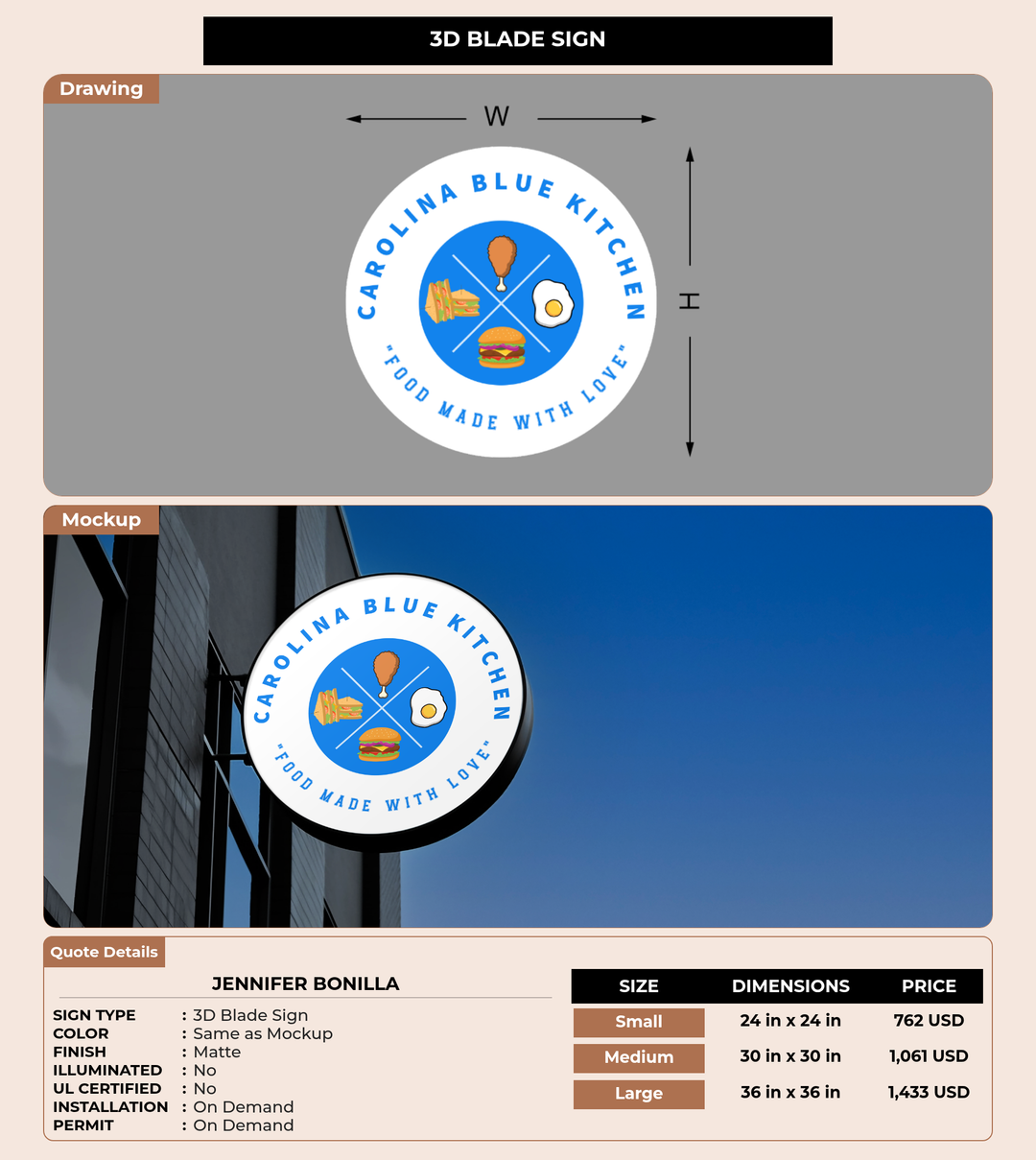CUSTOM MOCKUP SIGN FOR Jennifer Bonilla