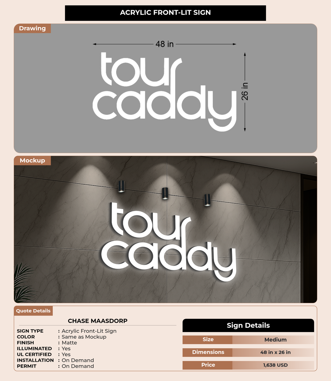 CUSTOM MOCKUP SIGN FOR Chase Maasdorp