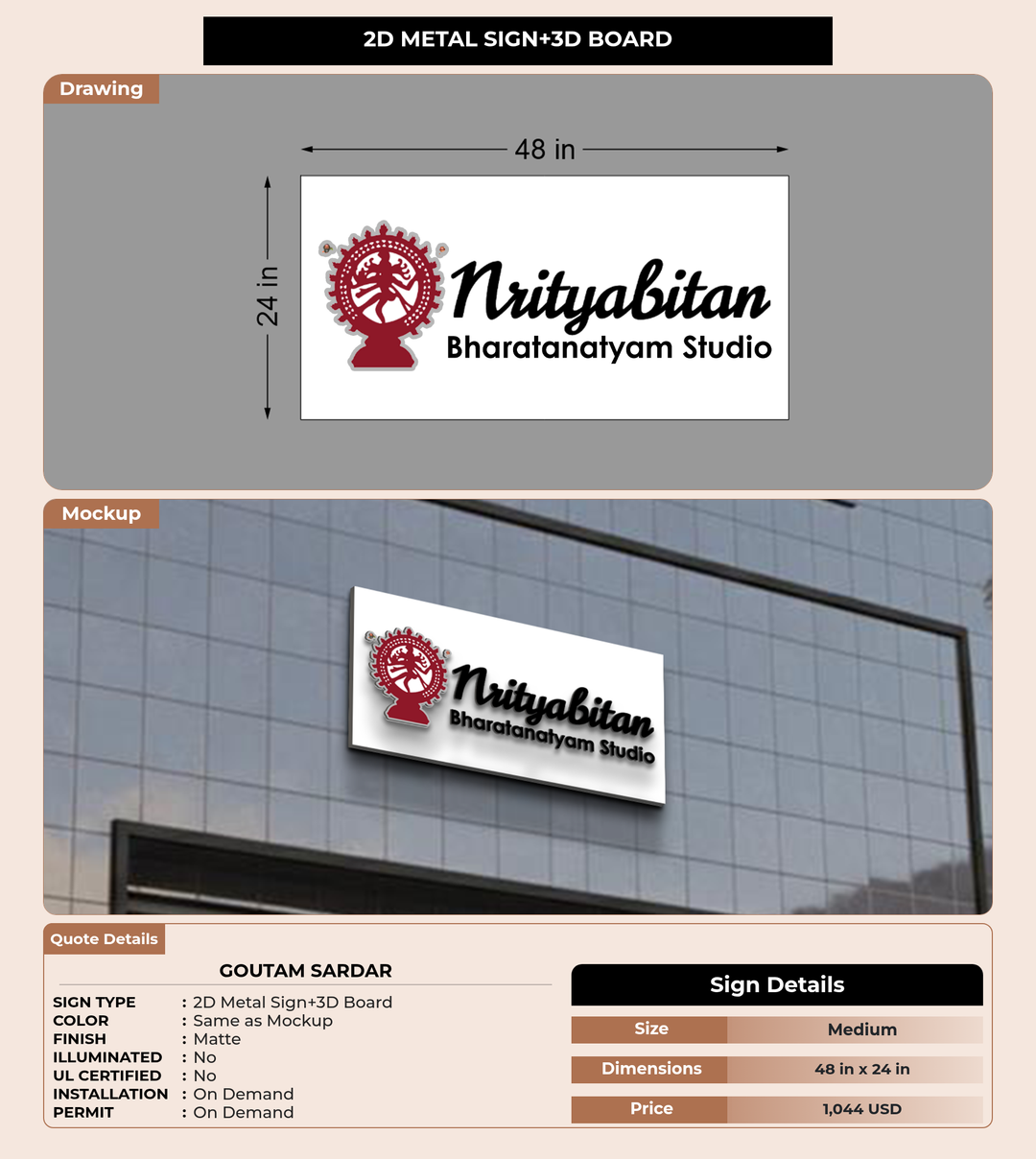 CUSTOM MOCKUP SIGN FOR Goutam Sardar