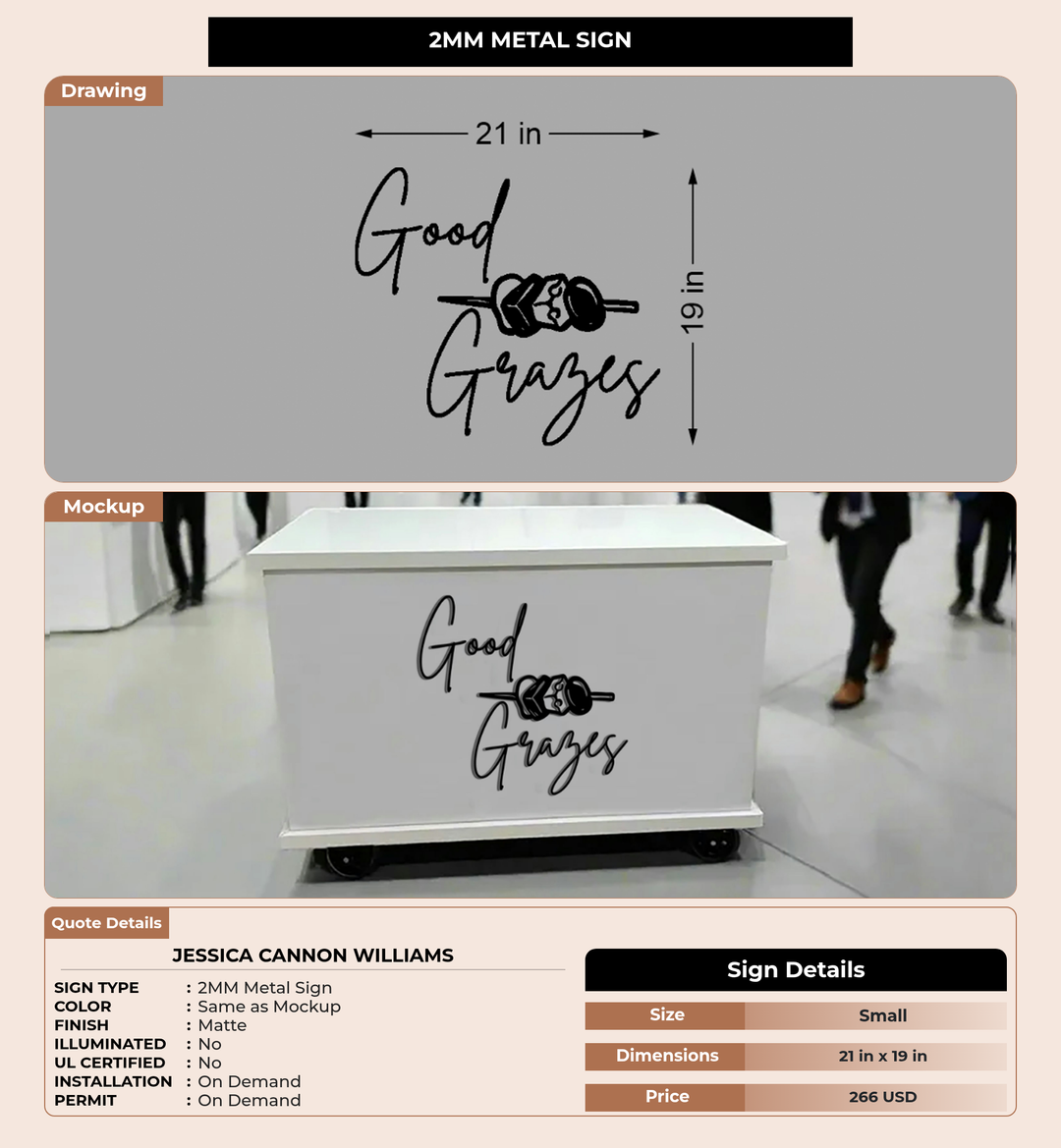 CUSTOM MOCKUP SIGN FOR Jessica Cannon Williams