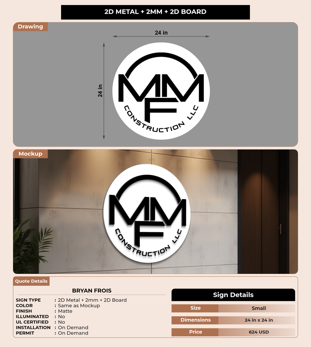 CUSTOM MOCKUP SIGN FOR Bryan Frois
