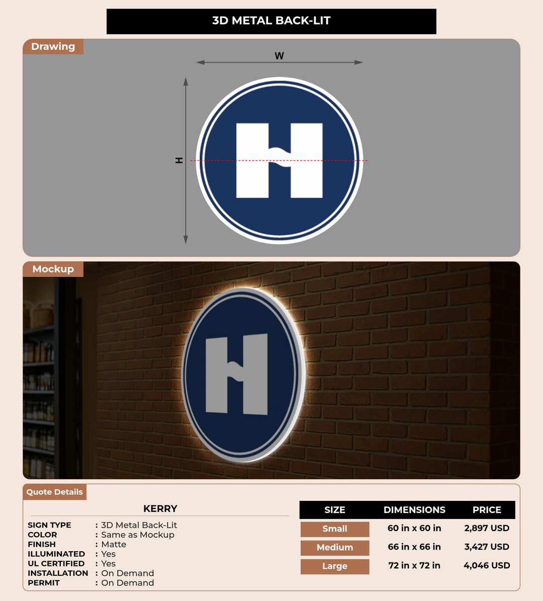 CUSTOM MOCKUP SIGN FOR KERRY