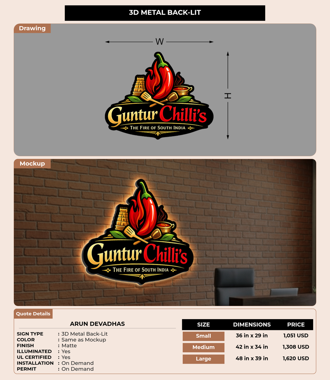 CUSTOM MOCKUP SIGN FOR Arun Devadhas