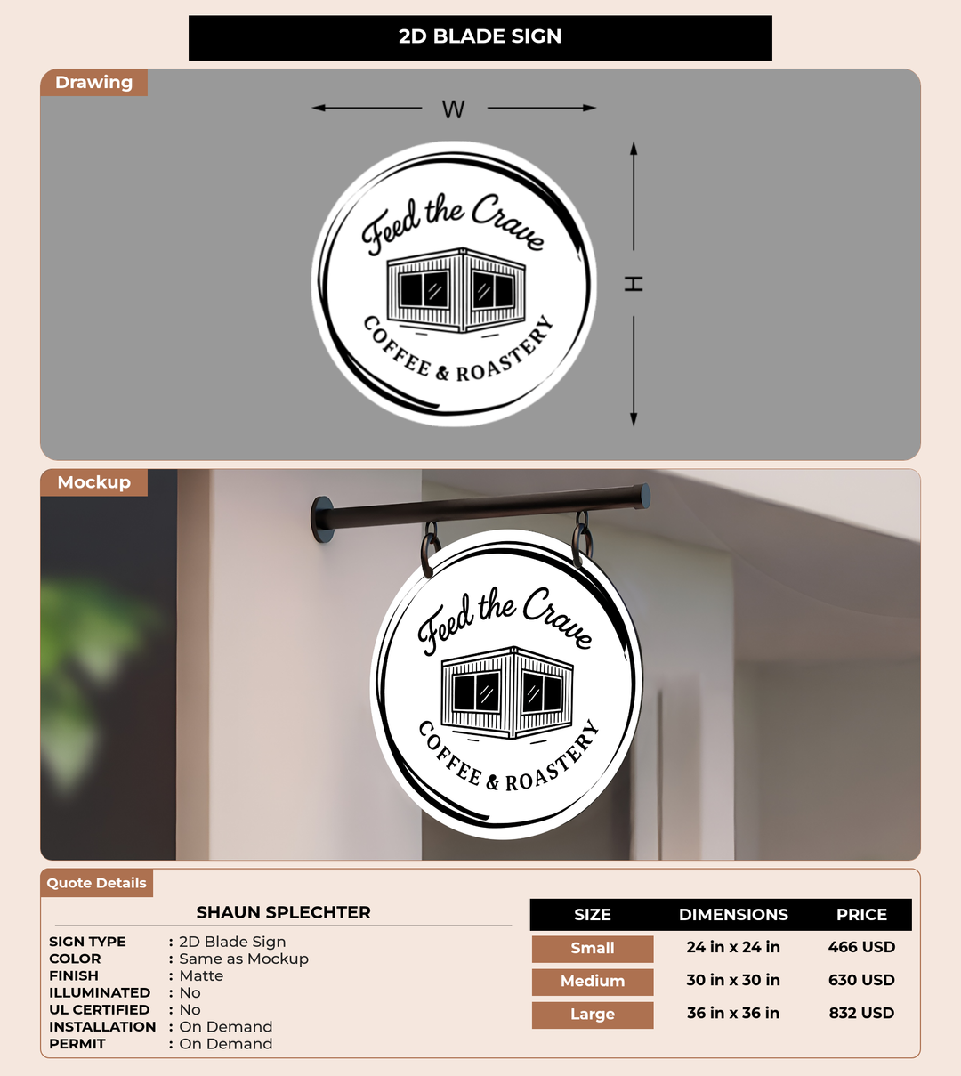 CUSTOM MOCKUP SIGN FOR Shaun Splechter