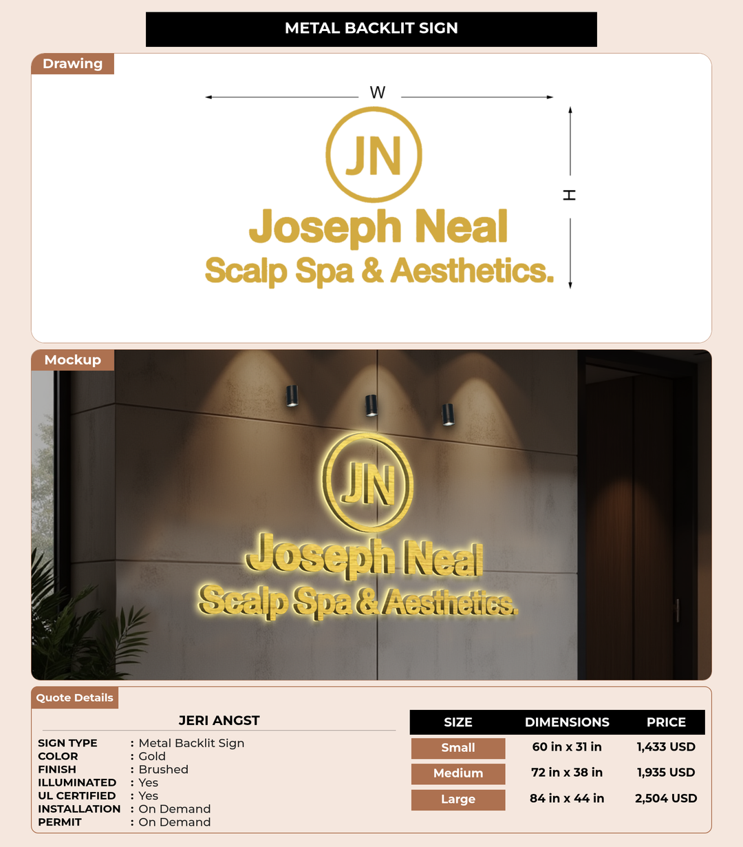 CUSTOM MOCKUP SIGN FOR Jeri Angst