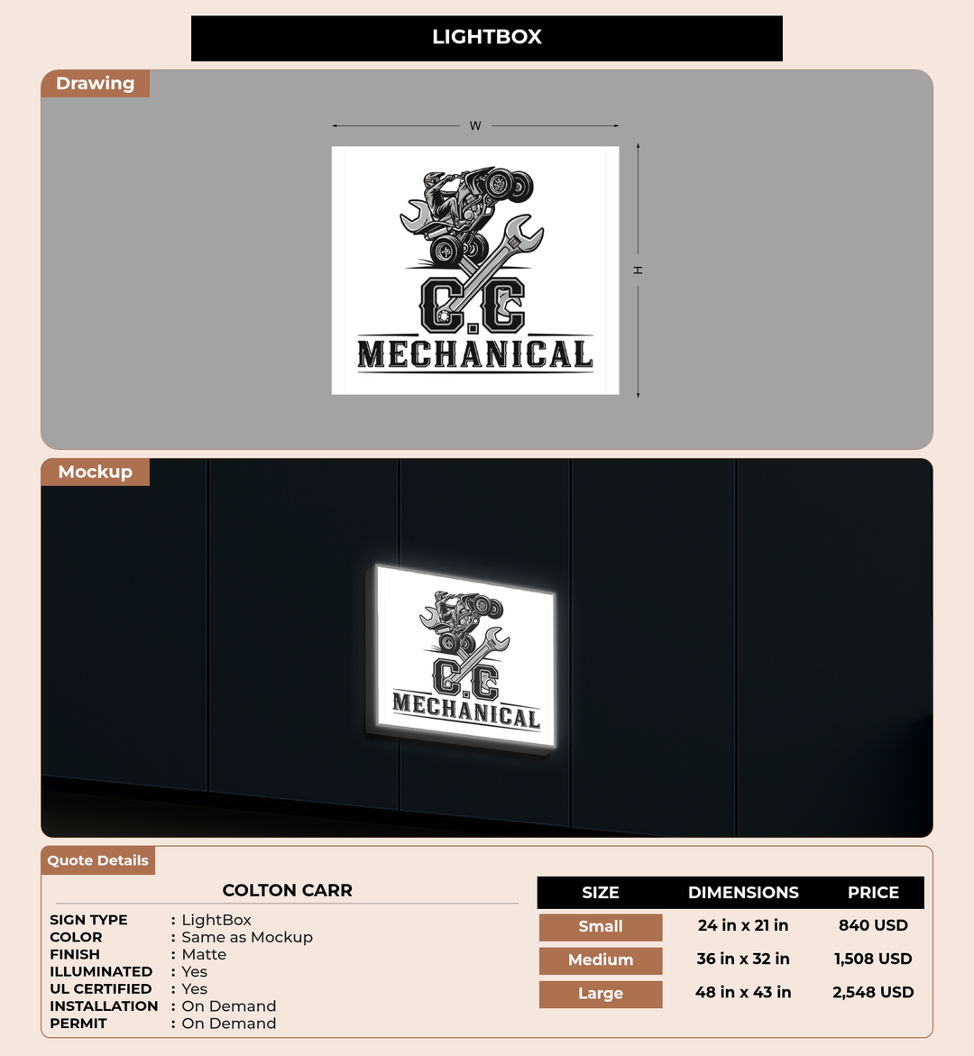 CUSTOM MOCKUP SIGN FOR Colton Carr