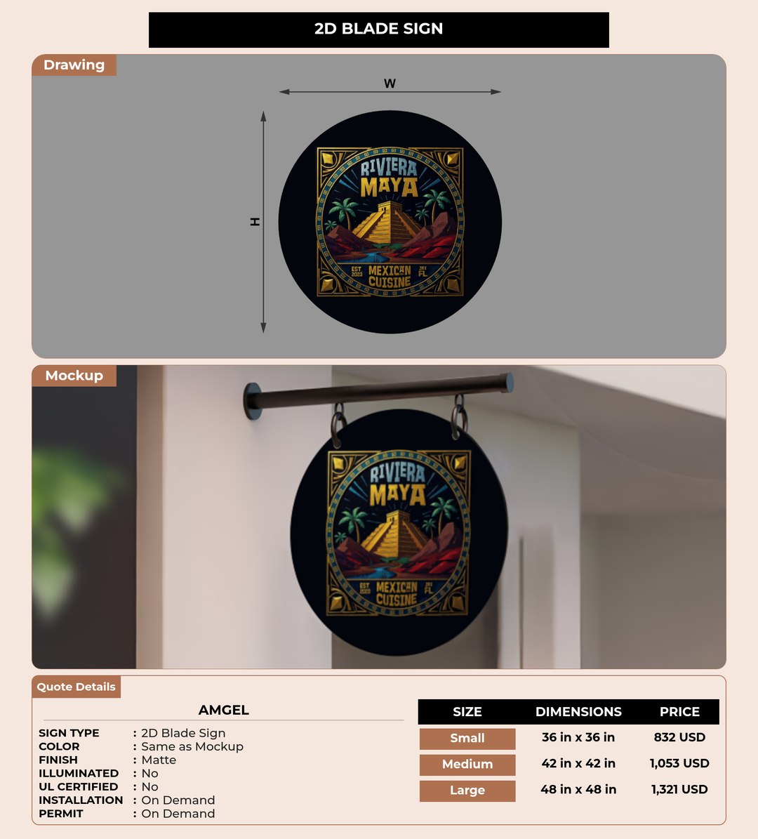CUSTOM MOCKUP SIGN FOR Amgel