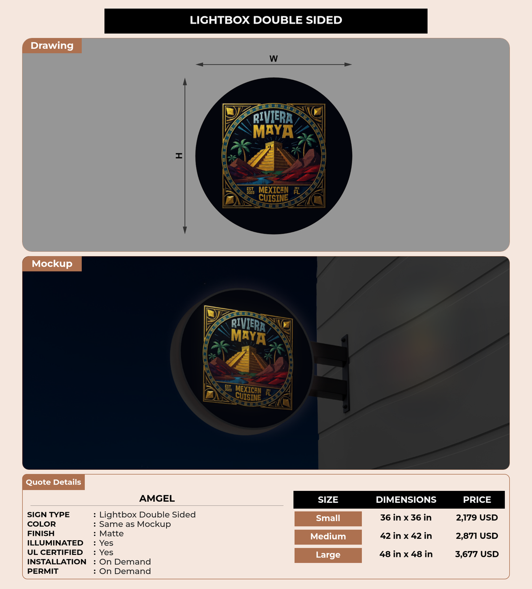 CUSTOM MOCKUP SIGN FOR Amgel