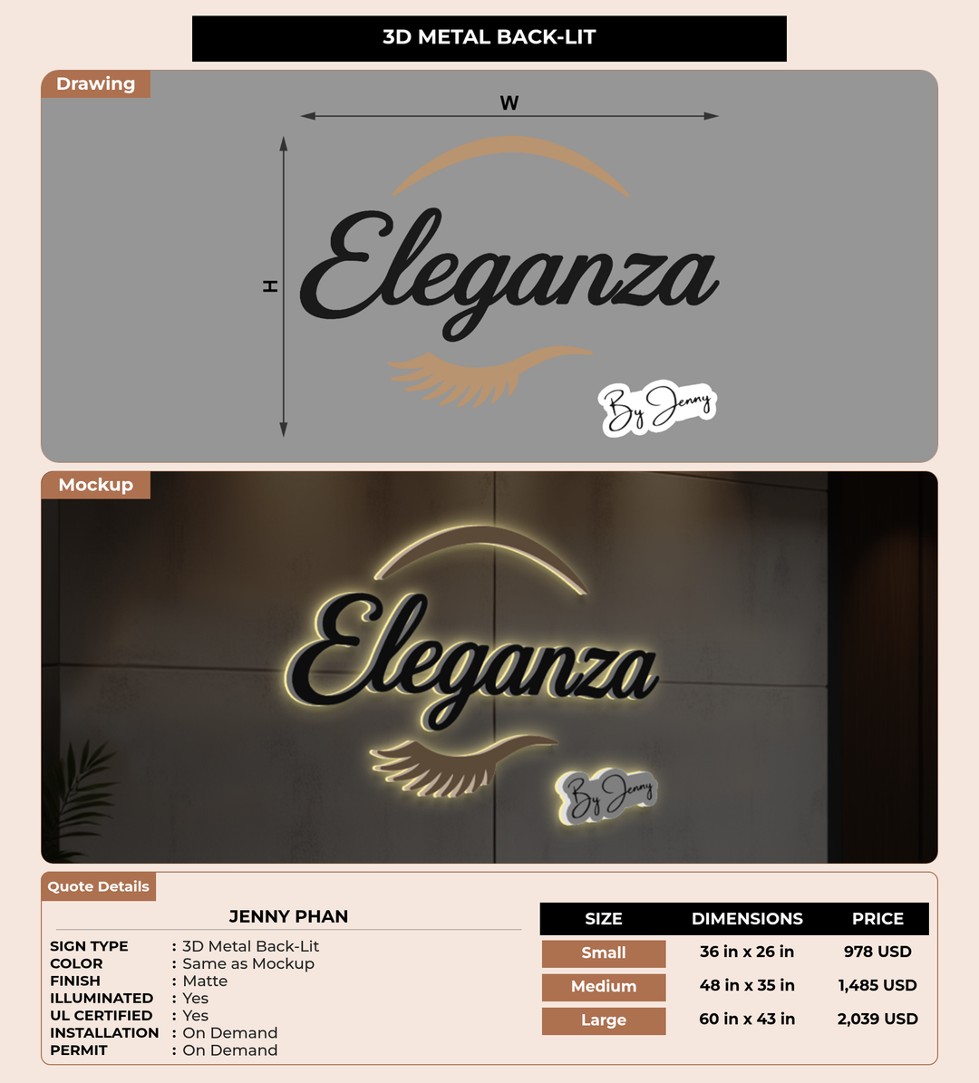 CUSTOM MOCKUP SIGN FOR Jenny Phan