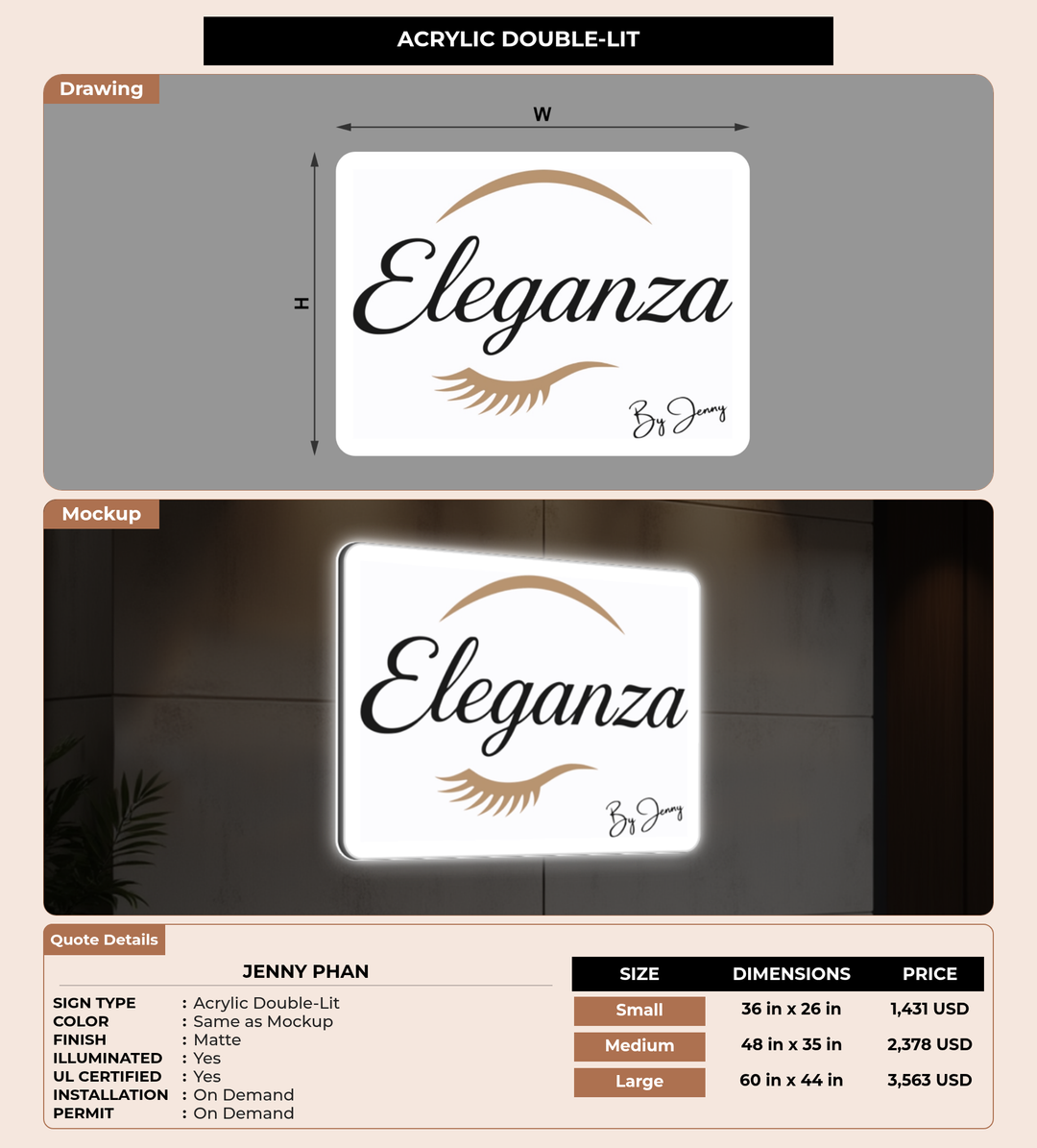 CUSTOM MOCKUP SIGN FOR Jenny Phan
