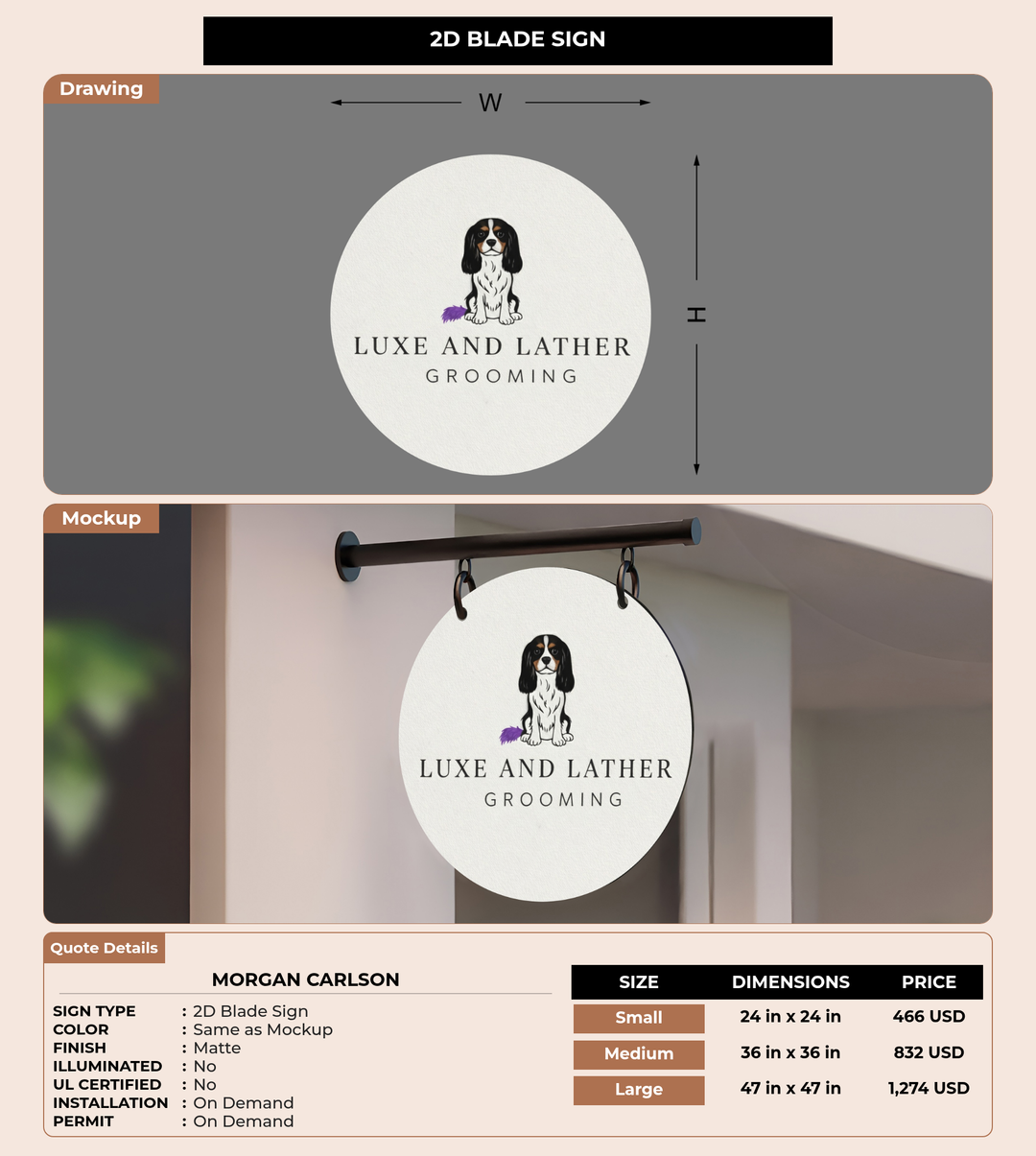 CUSTOM MOCKUP SIGN FOR Morgan Carlson