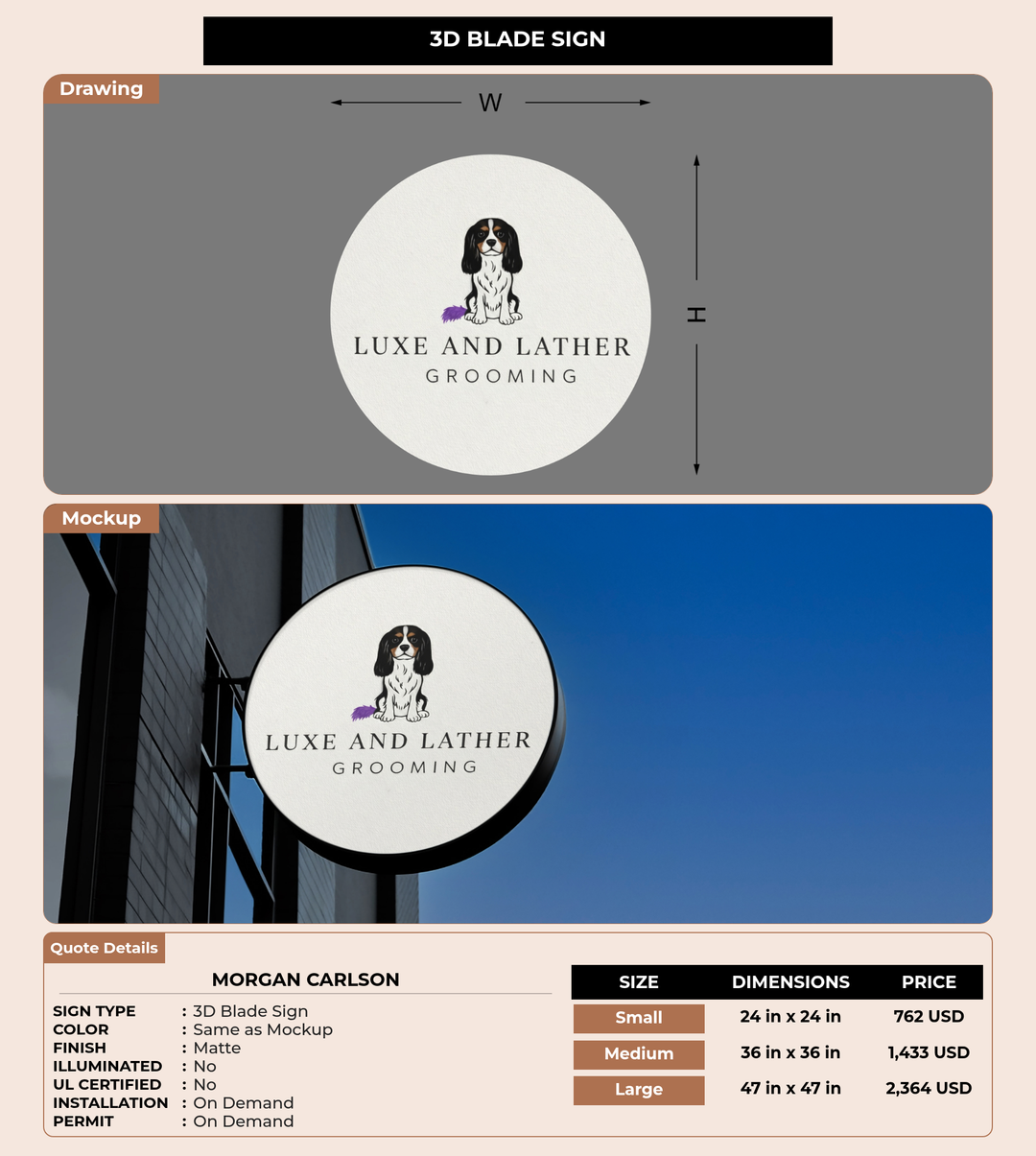 CUSTOM MOCKUP SIGN FOR Morgan Carlson