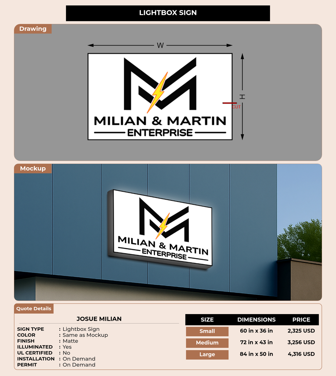 CUSTOM MOCKUP SIGN FOR Josue milian