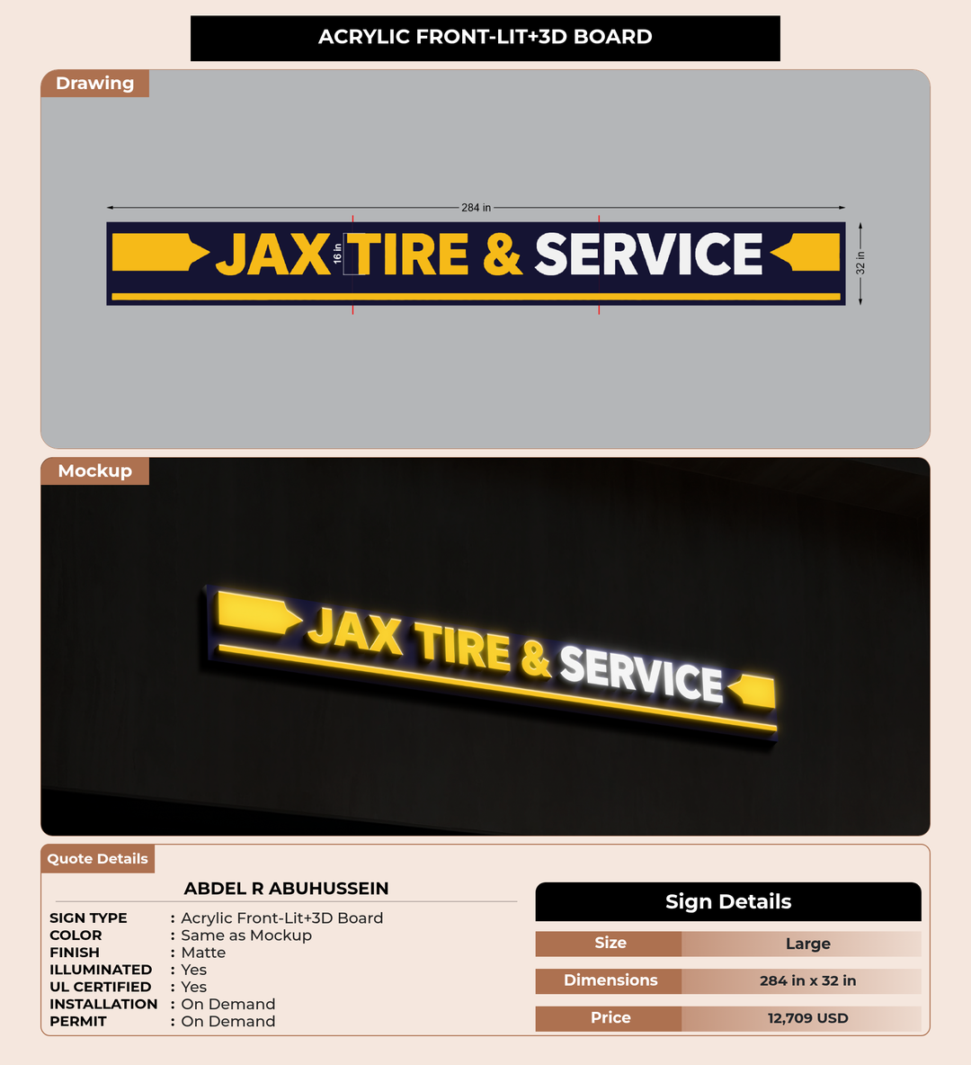 CUSTOM MOCKUP SIGN FOR ABDEL R ABUHUSSEIN