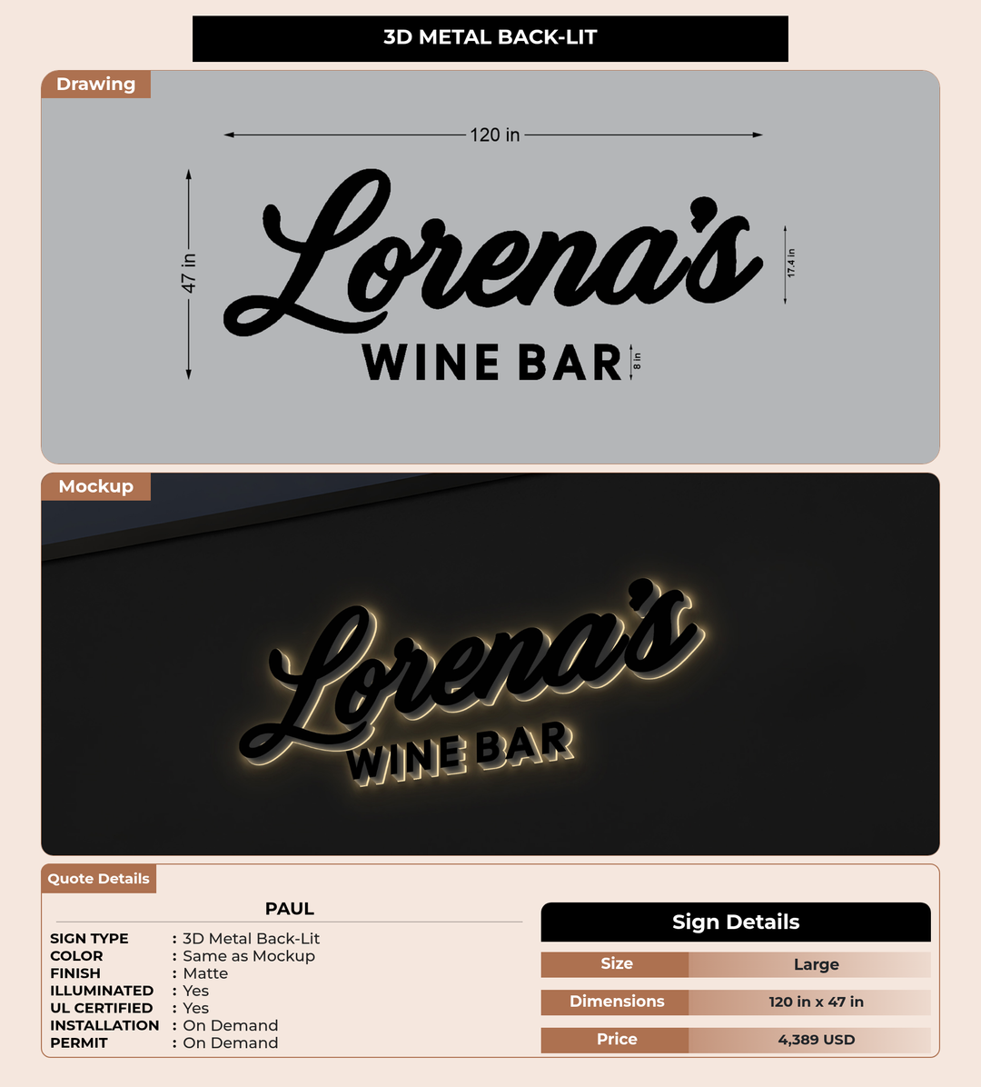 CUSTOM MOCKUP SIGN FOR Paul
