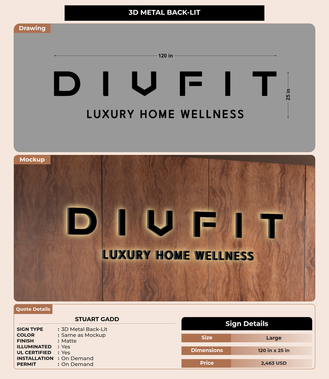 CUSTOM MOCKUP SIGN FOR Stuart Gadd