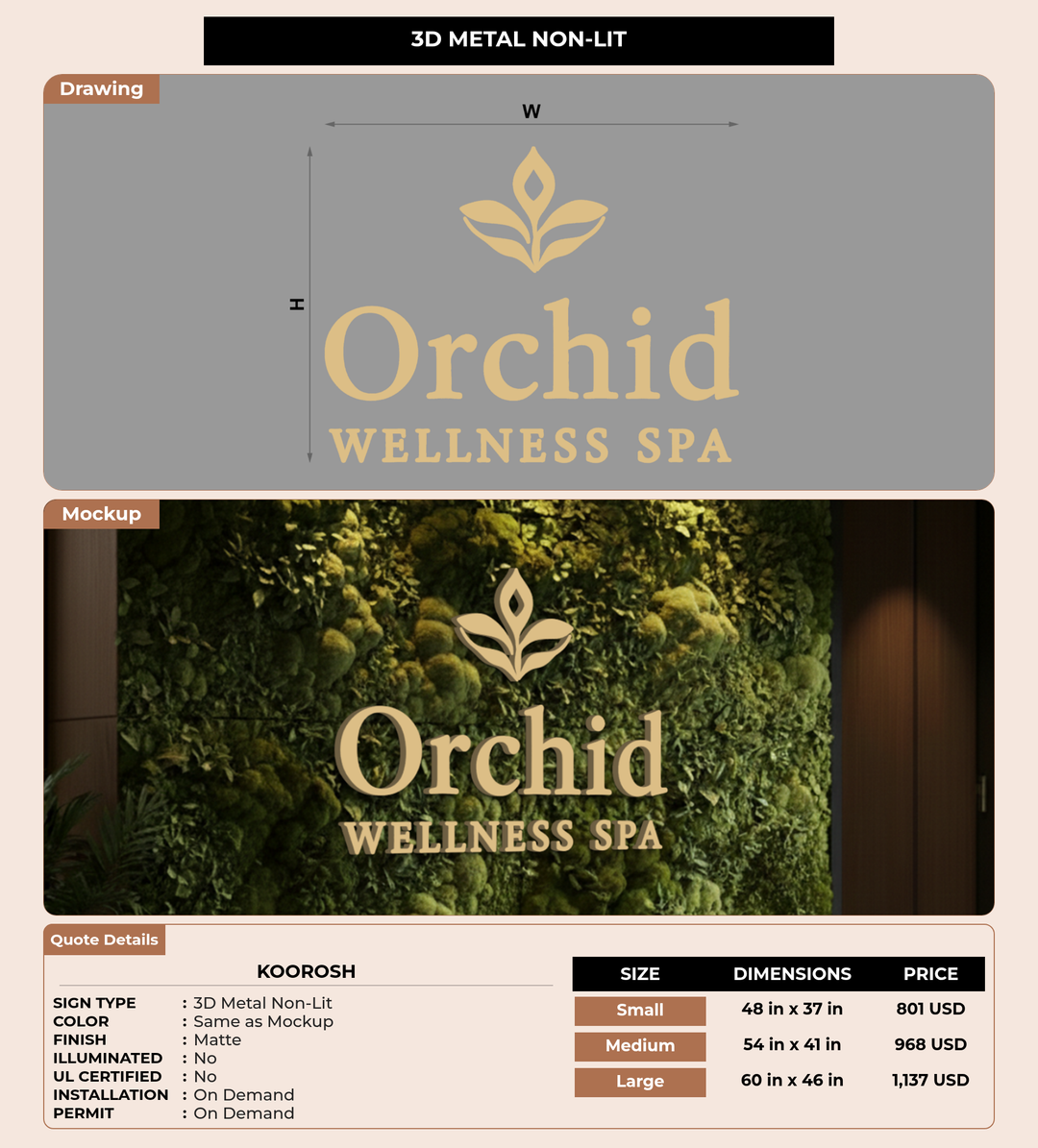 CUSTOM MOCKUP SIGN FOR Koorosh