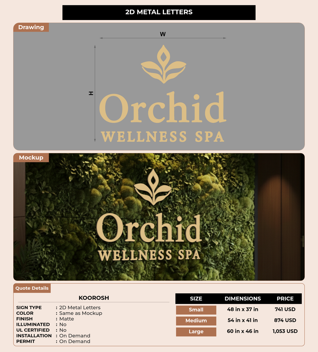 CUSTOM MOCKUP SIGN FOR Koorosh