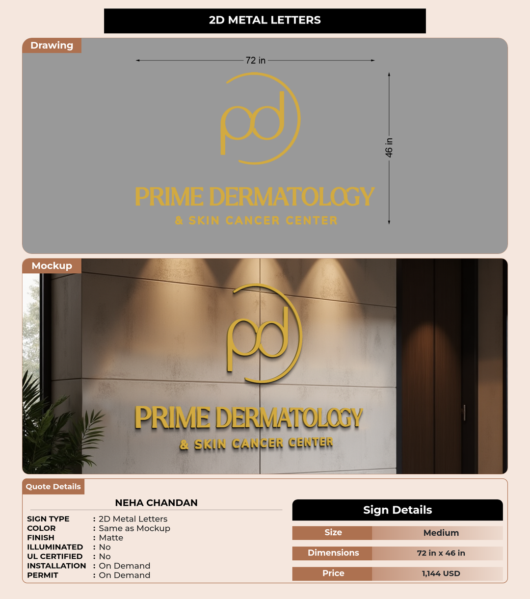 CUSTOM MOCKUP SIGN FOR Neha Chandan