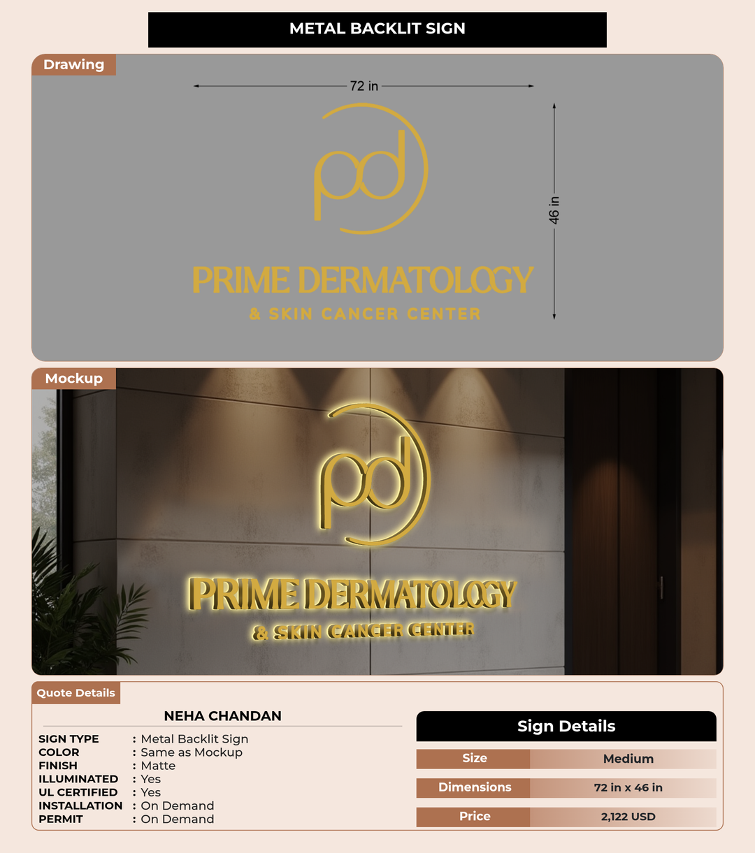 CUSTOM MOCKUP SIGN FOR Neha Chandan