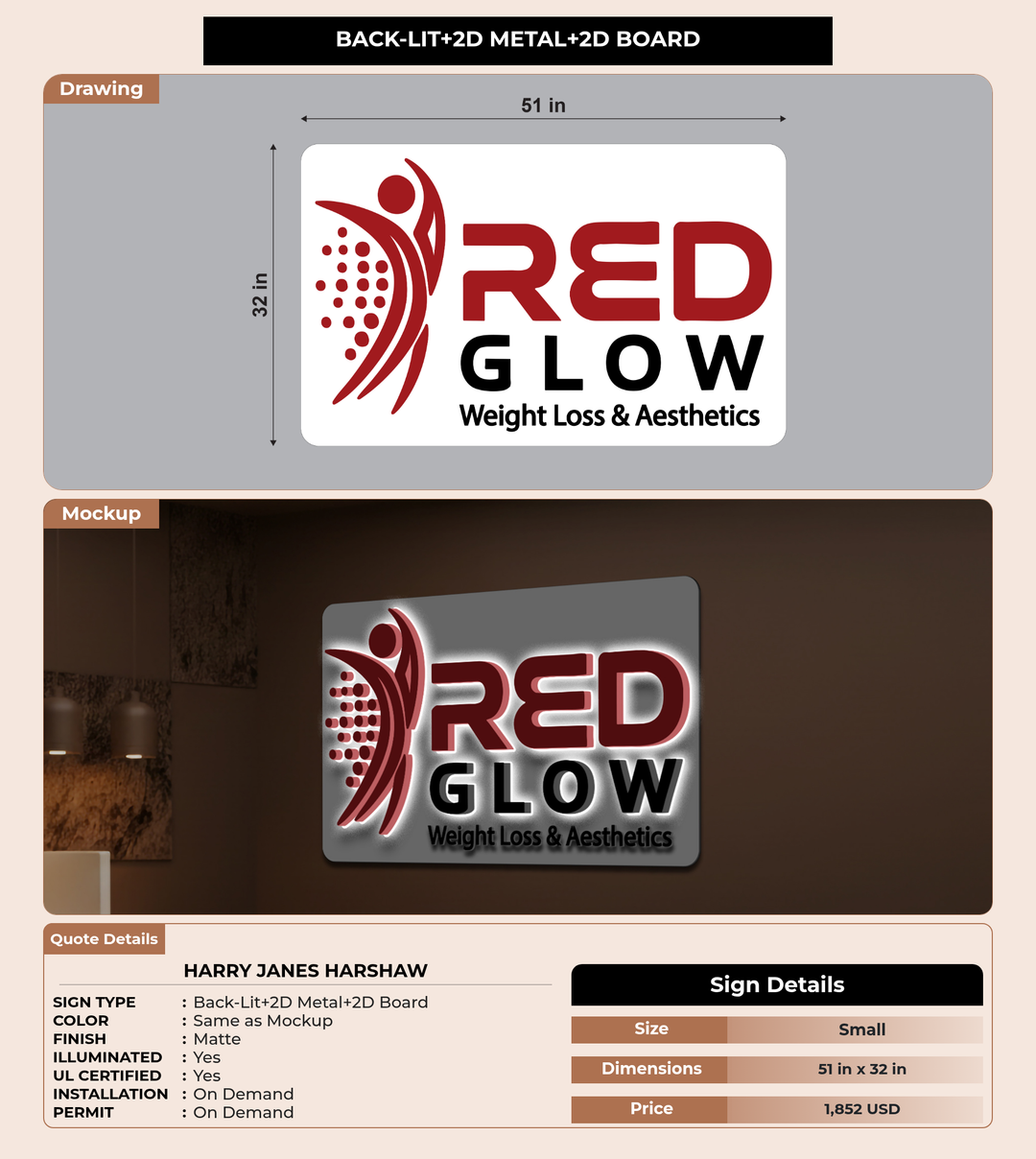 CUSTOM MOCKUP SIGN FOR Harry Janes Harshaw