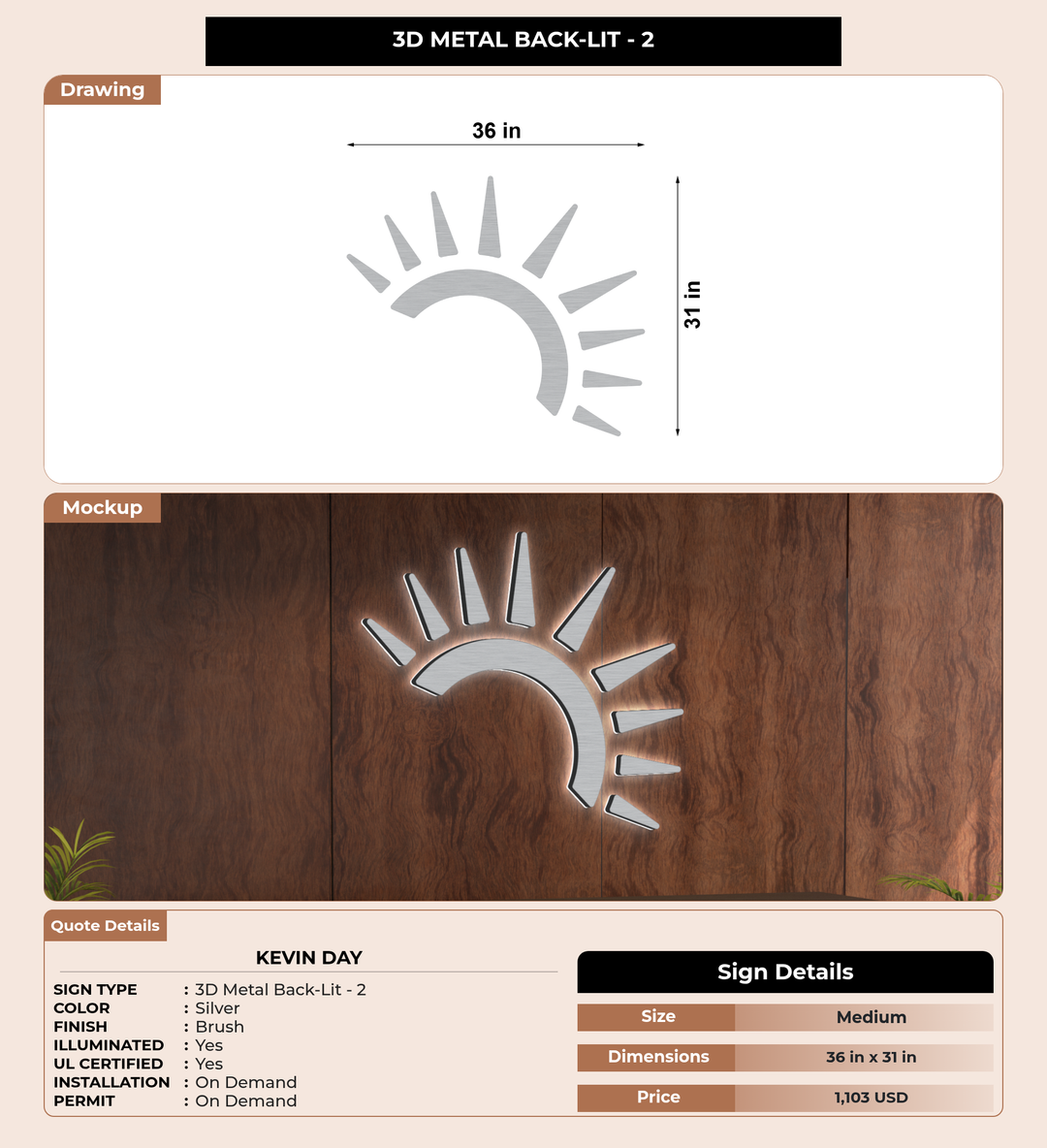 CUSTOM MOCKUP SIGN FOR Kevin Day