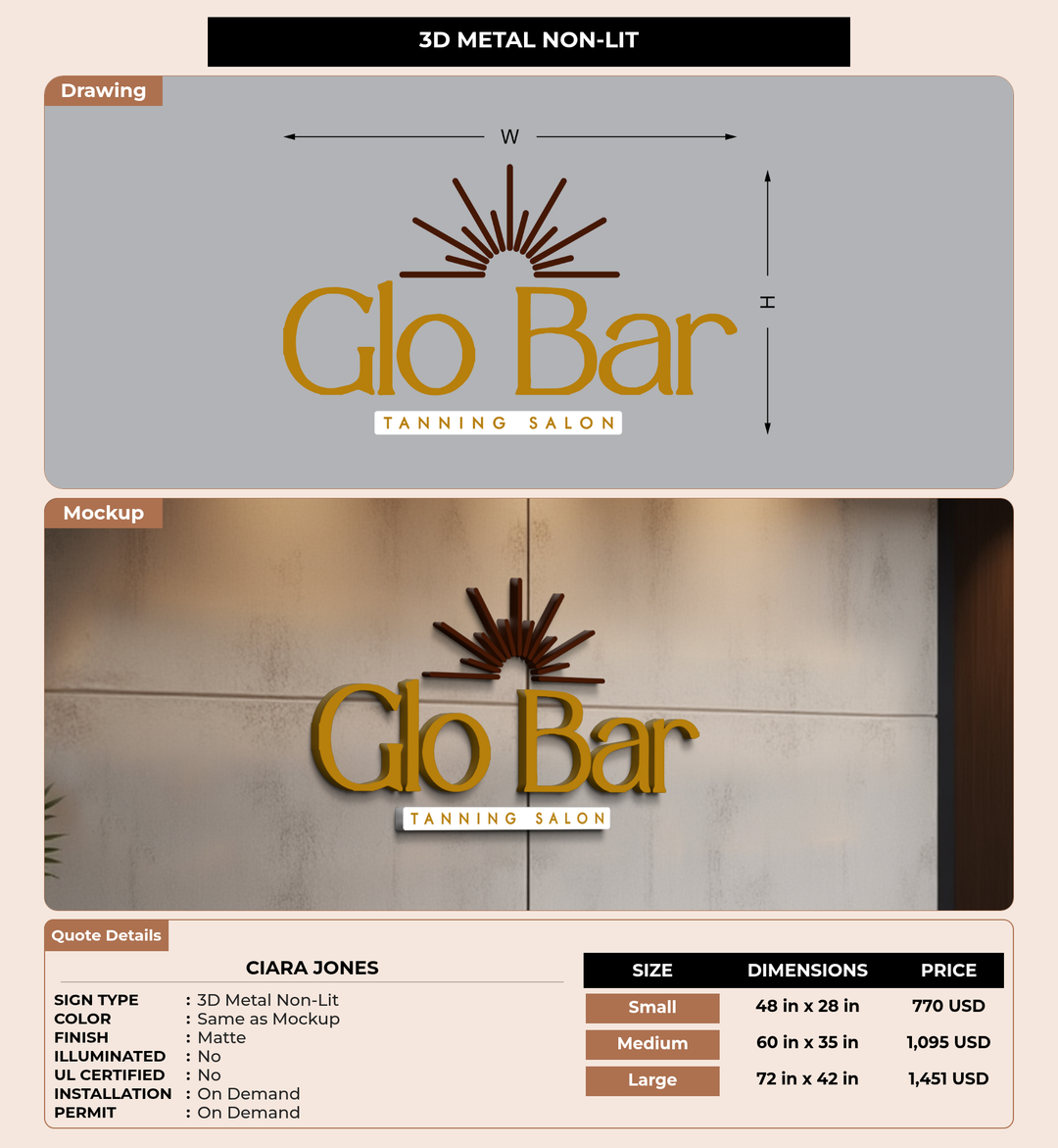CUSTOM MOCKUP SIGN FOR Ciara Jones