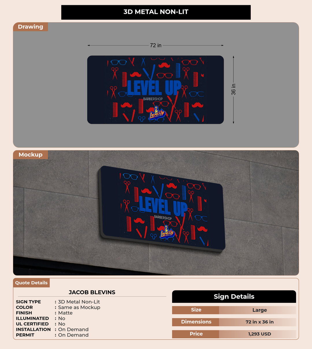 CUSTOM MOCKUP SIGN FOR Jacob blevins