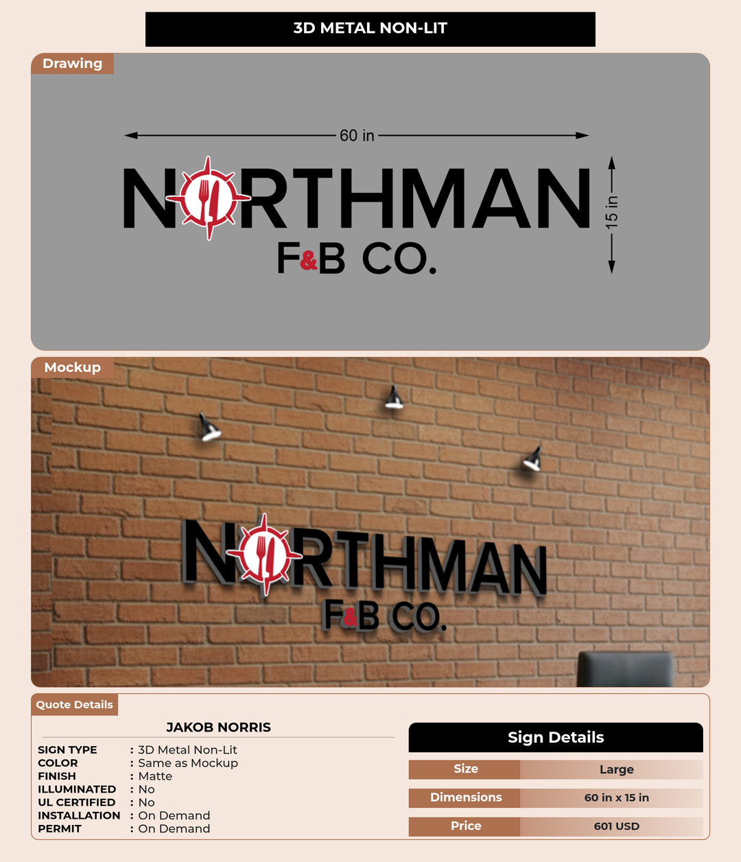 CUSTOM MOCKUP SIGN FOR Jakob Norris