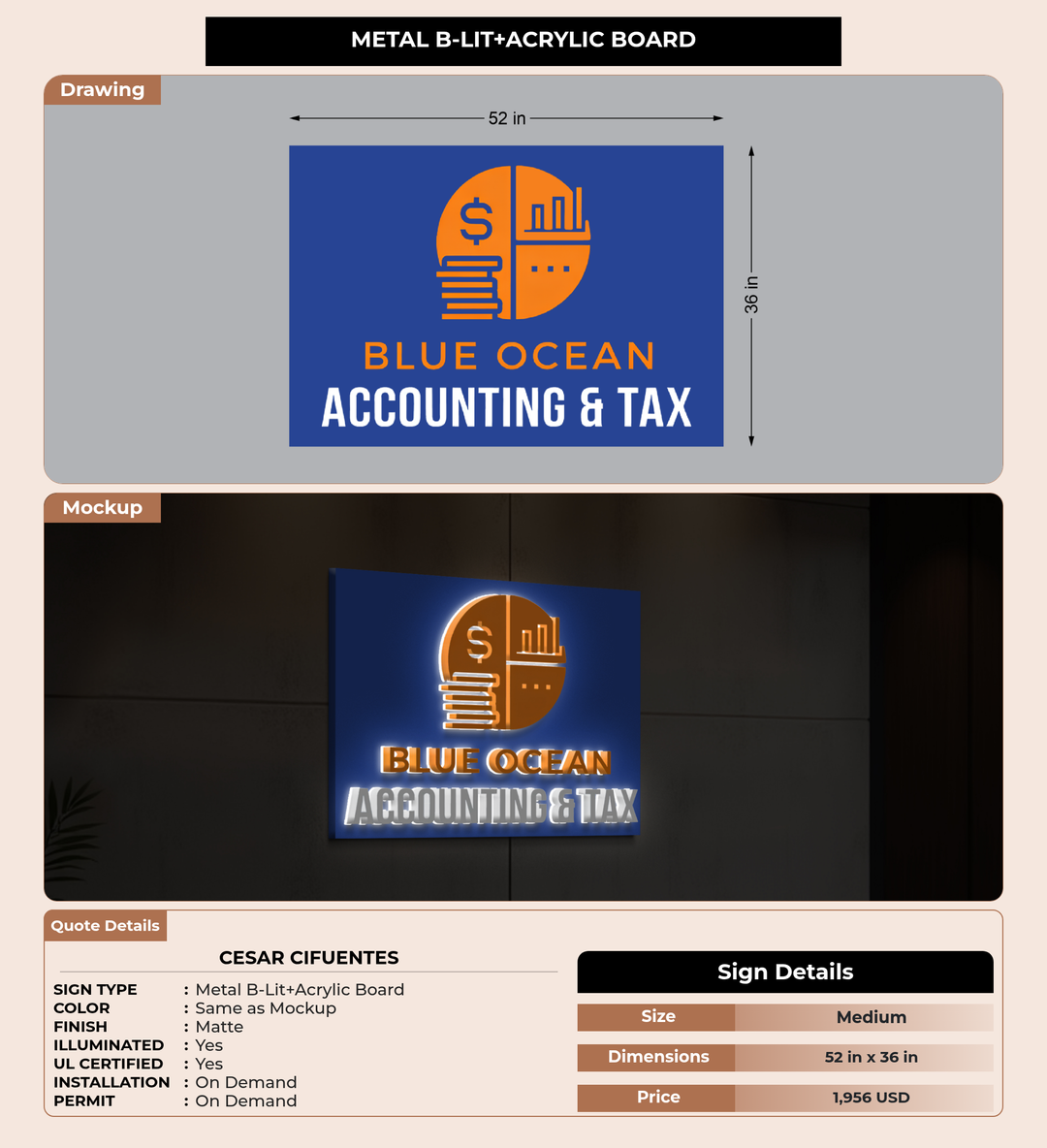 CUSTOM MOCKUP SIGN FOR Cesar Cifuentes
