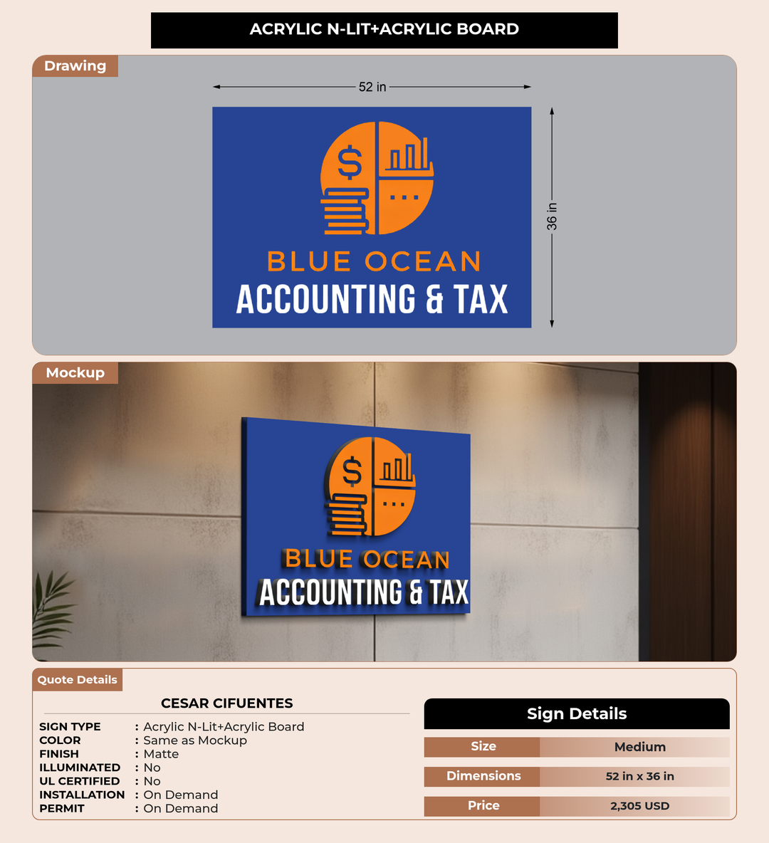 CUSTOM MOCKUP SIGN FOR Cesar Cifuentes