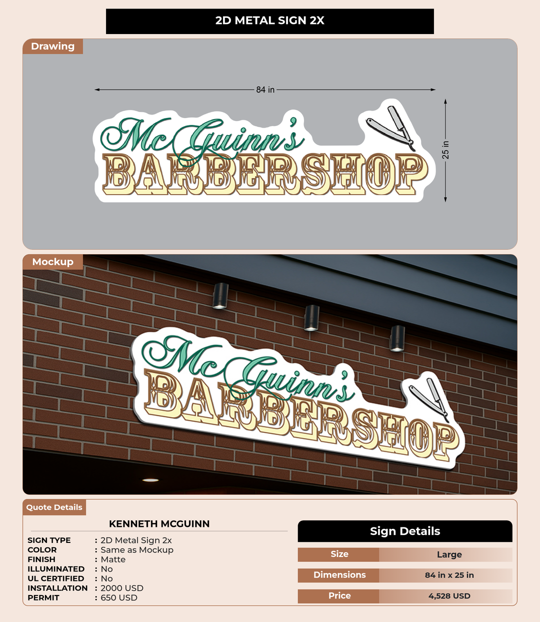 CUSTOM MOCKUP SIGN FOR kenneth mcguinn
